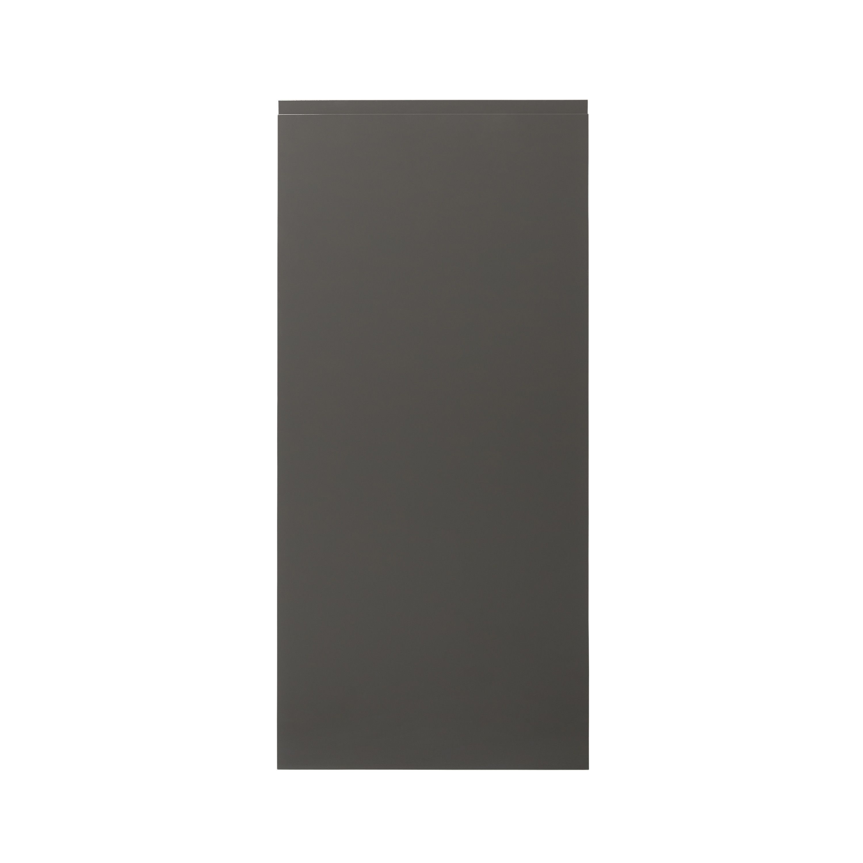 GoodHome Garcinia Integrated handle Gloss anthracite 70:30 Tall fridge/freezer Cabinet door (W)600mm (H)1287mm (T)19mm
