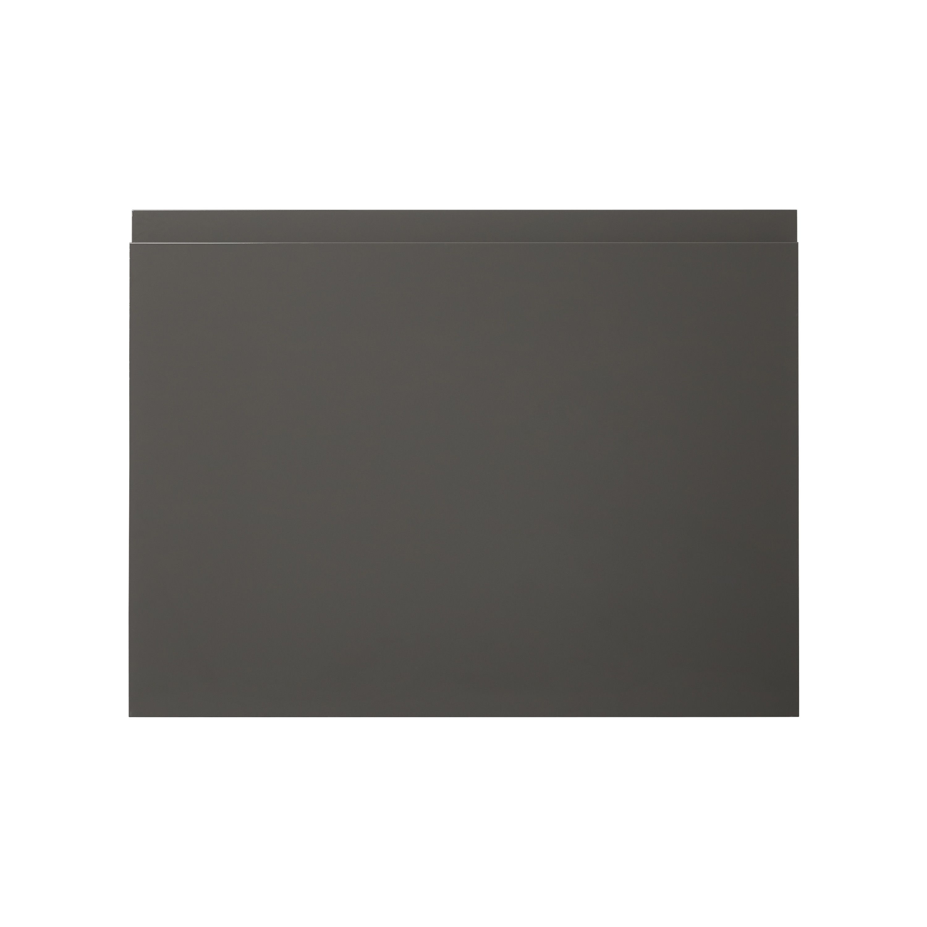 GoodHome Garcinia Integrated handle Gloss anthracite Appliance Cabinet door (W)600mm (H)453mm (T)19mm