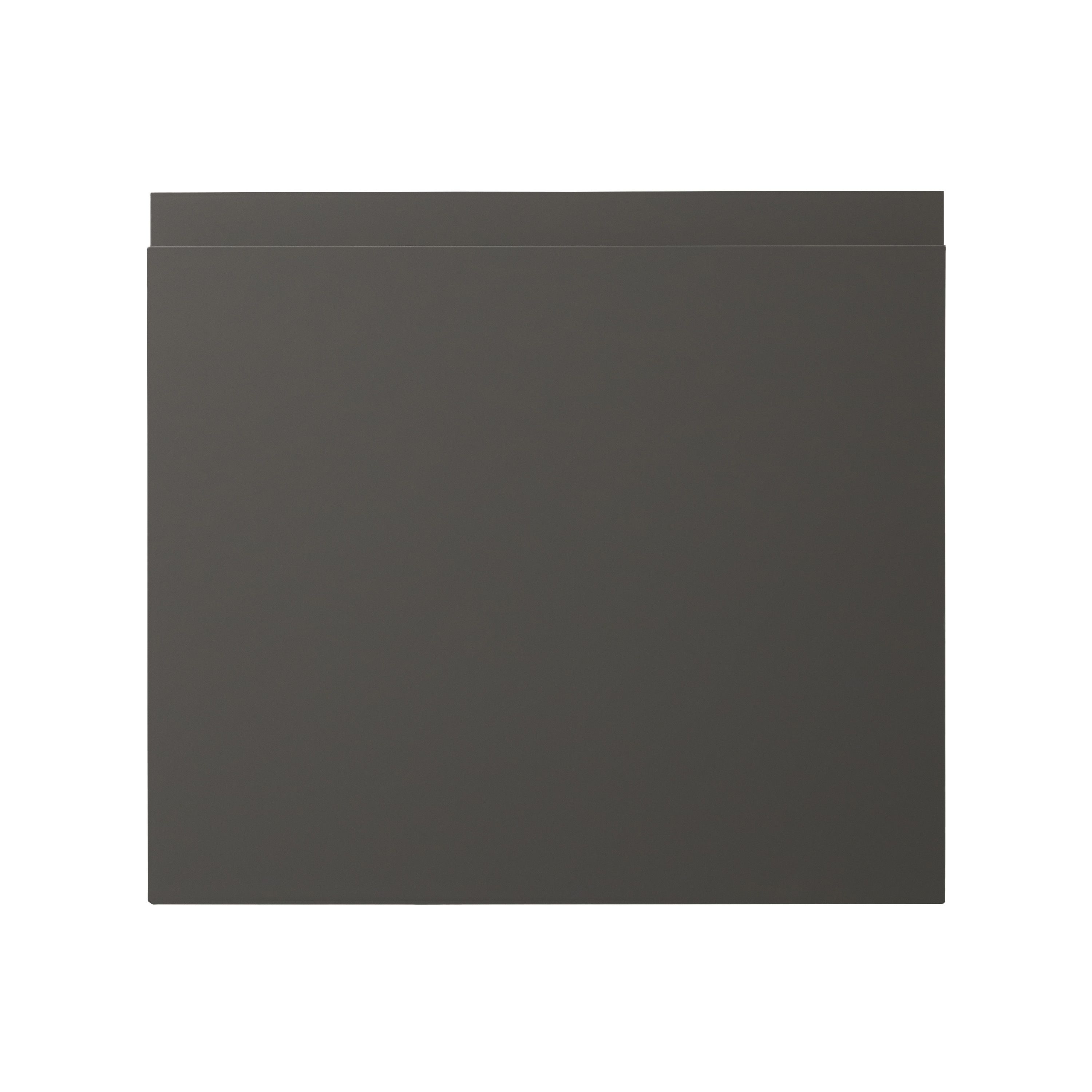 GoodHome Garcinia Integrated handle Gloss anthracite Contemporary 2 drawer front, bridging door & bi-fold door 400mm