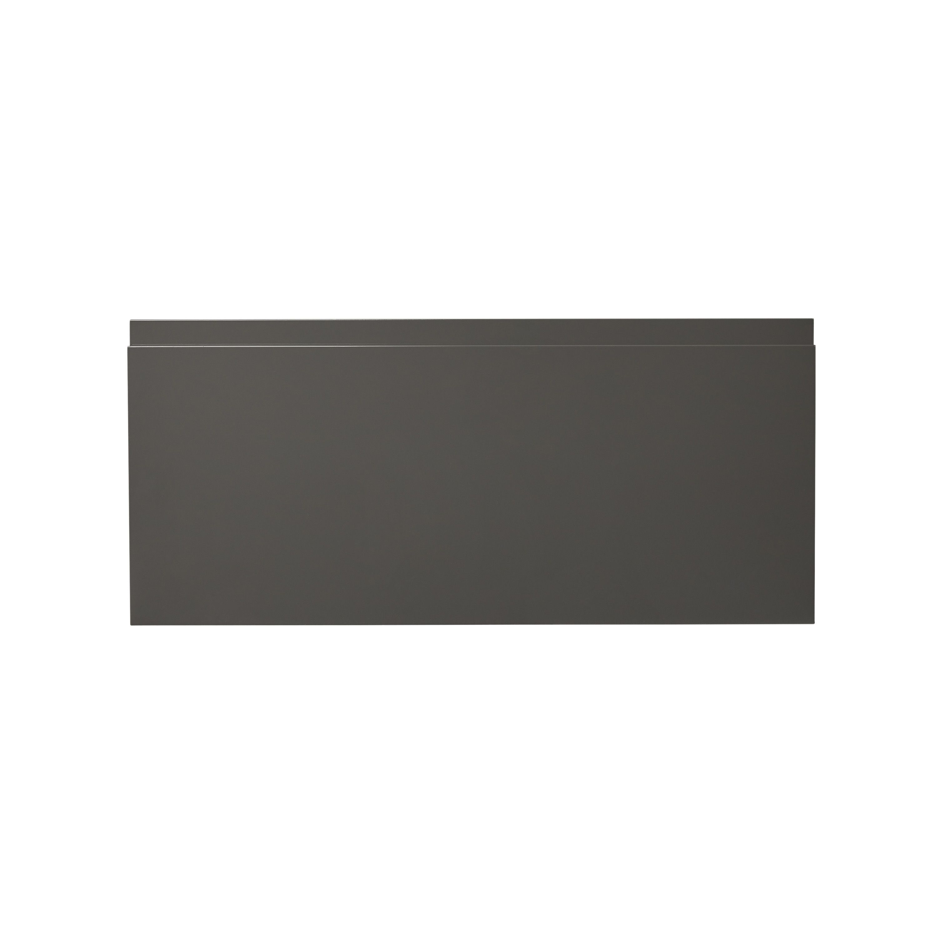 GoodHome Garcinia Integrated handle Gloss anthracite Contemporary 2 drawer front, bridging door & bi-fold door 800mm