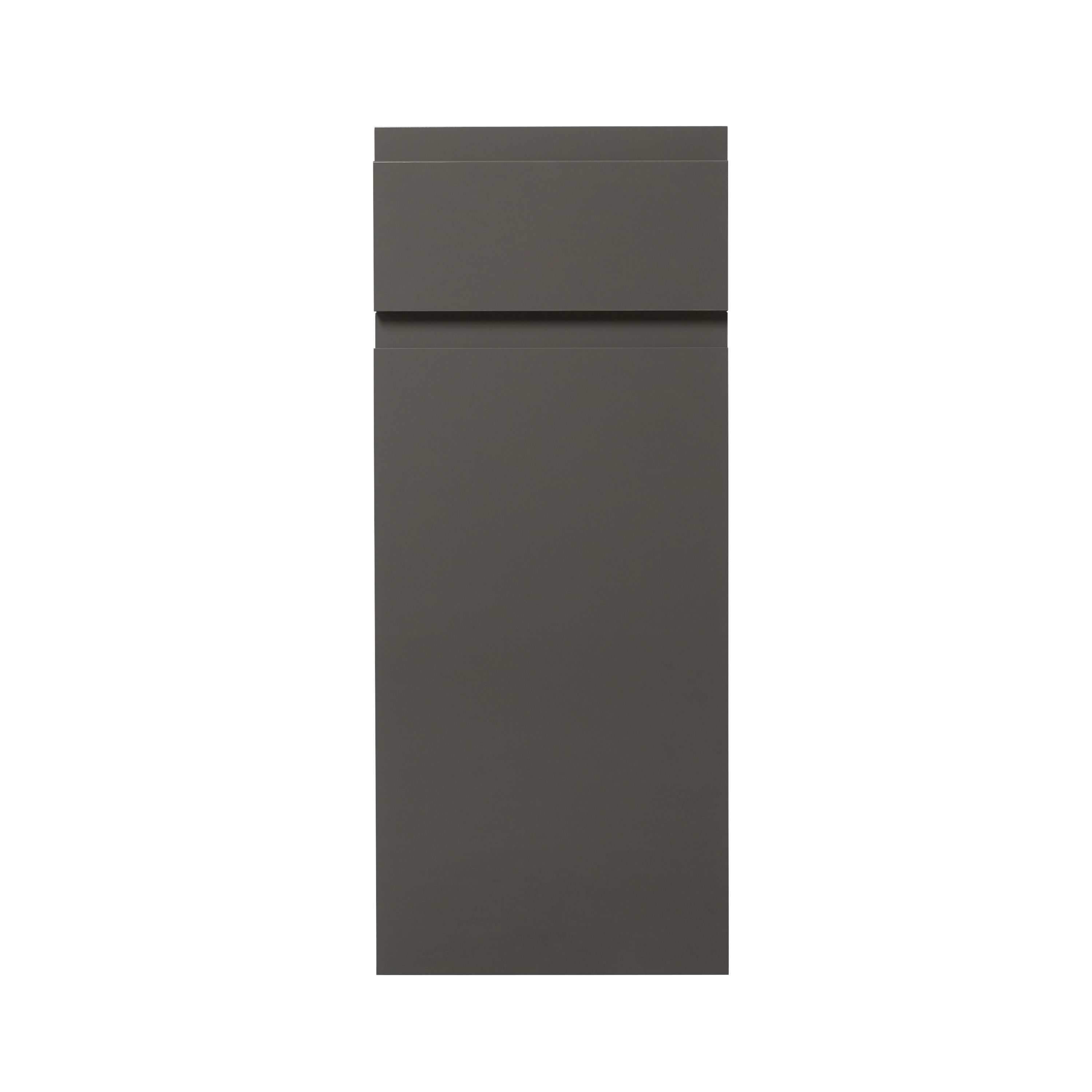 GoodHome Garcinia Integrated handle Gloss anthracite Contemporary Door ...