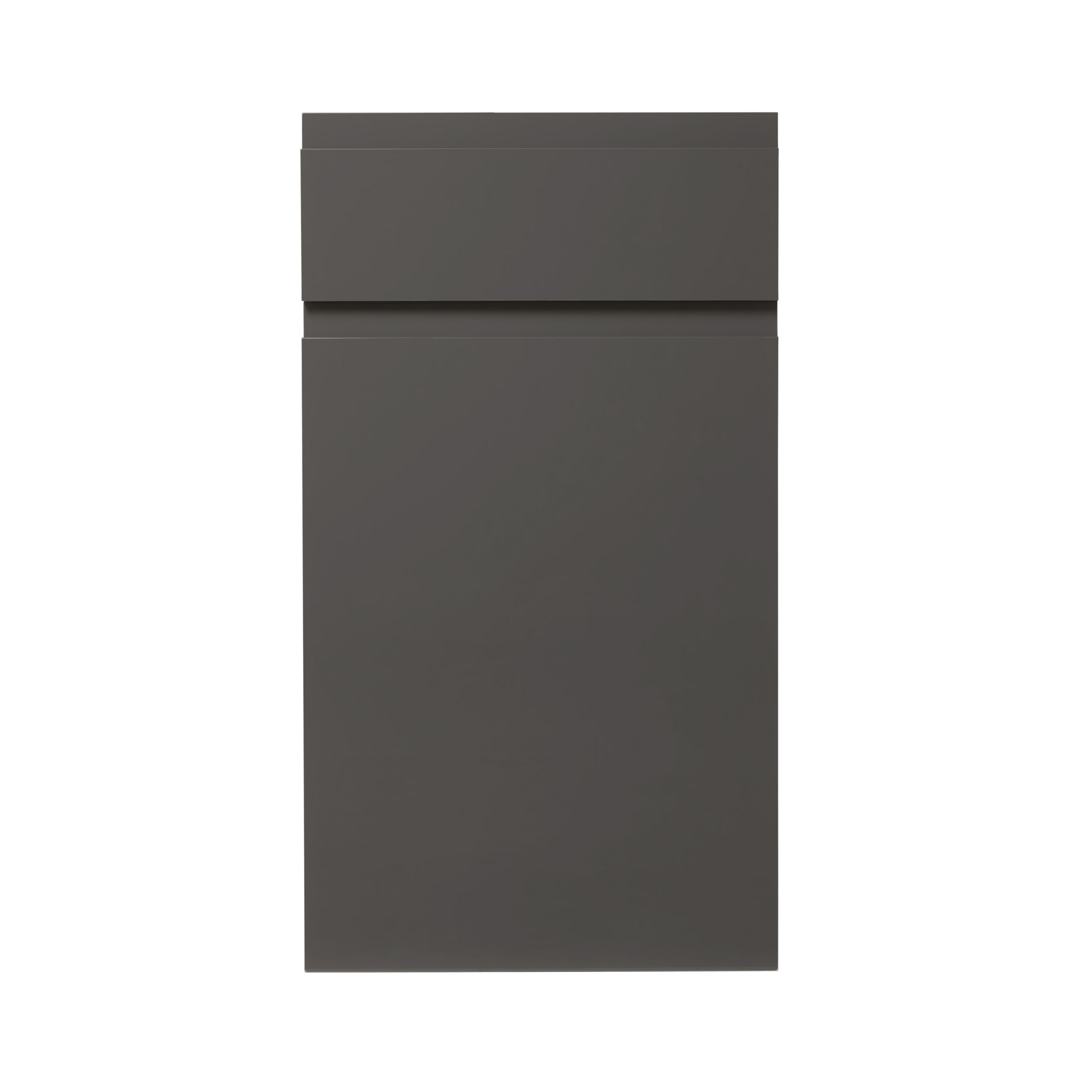 GoodHome Garcinia Integrated handle Gloss anthracite Contemporary Door ...