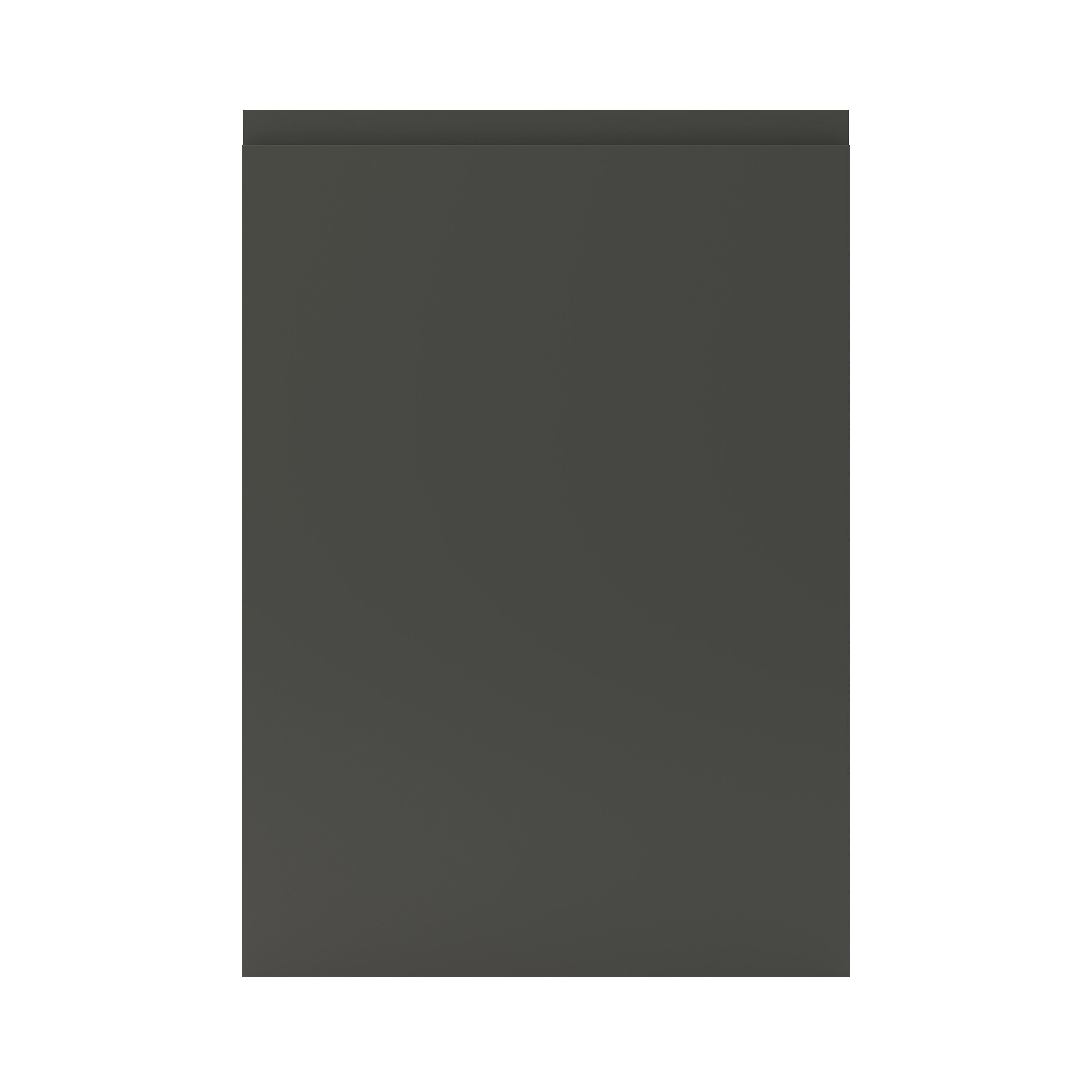 GoodHome Garcinia Integrated handle Gloss anthracite Highline Cabinet door (W)500mm (H)715mm (T)19mm