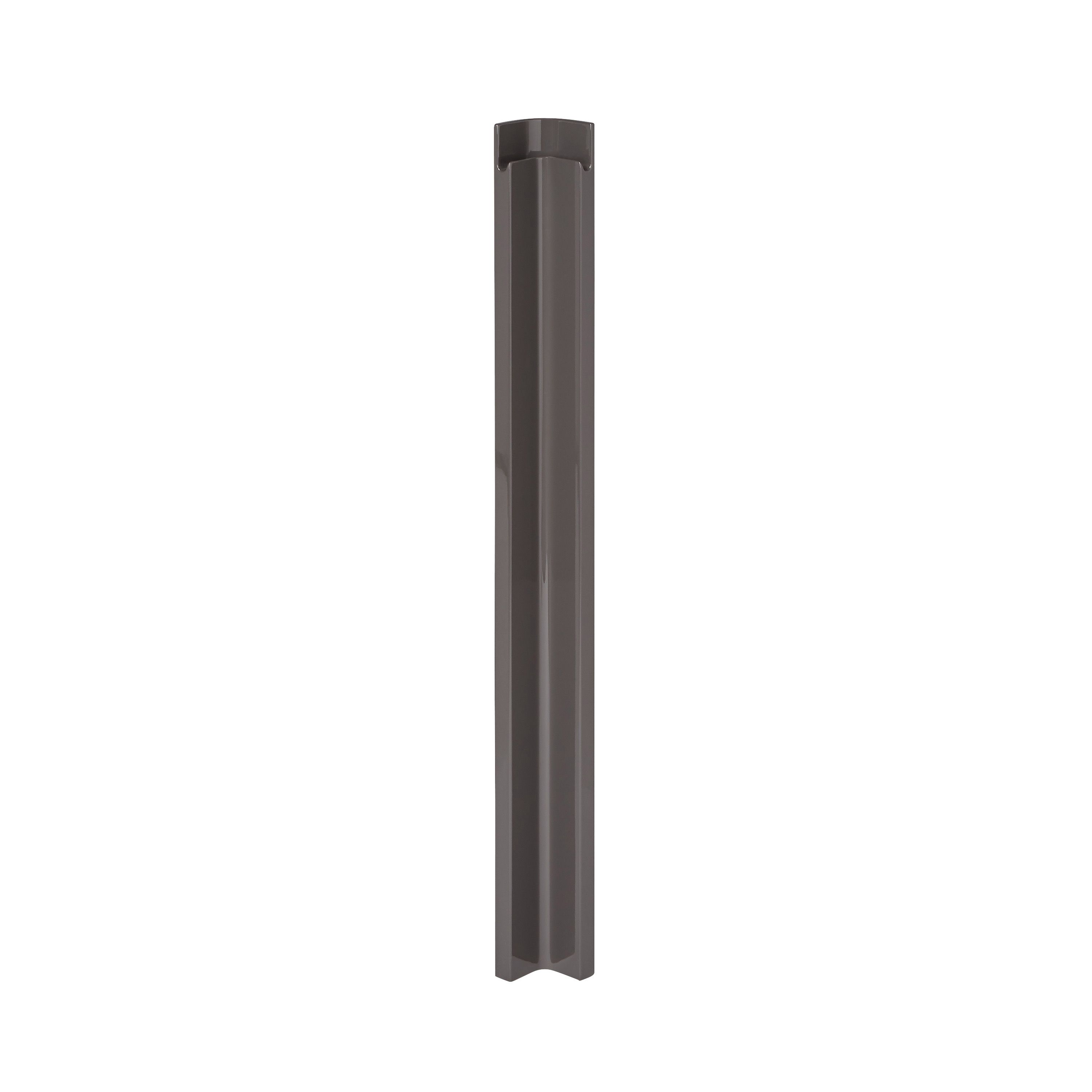 GoodHome Garcinia Integrated handle Gloss anthracite Standard Corner post, (W)59mm