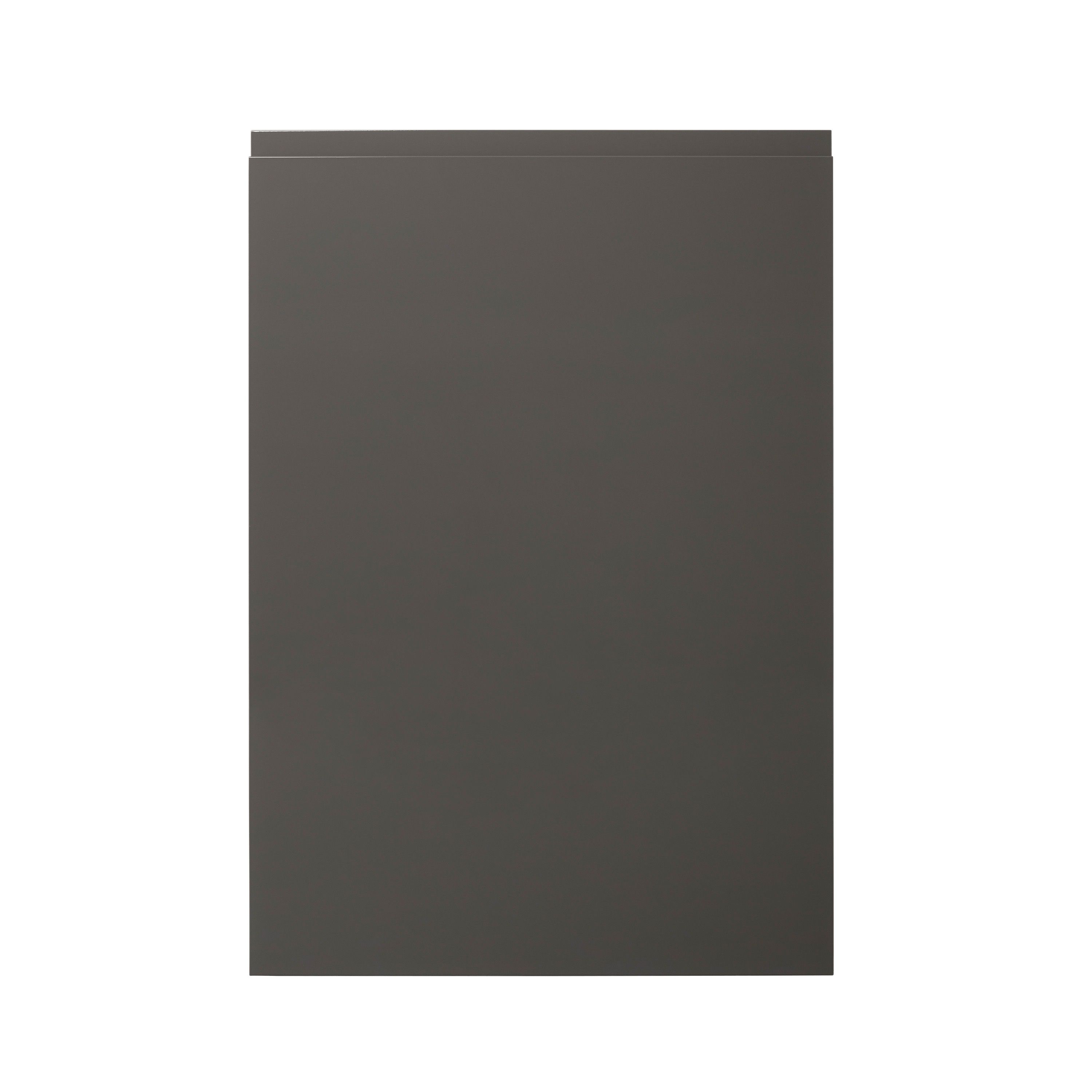 GoodHome Garcinia Integrated handle Gloss anthracite Tall appliance Cabinet door (W)600mm (H)867mm (T)19mm