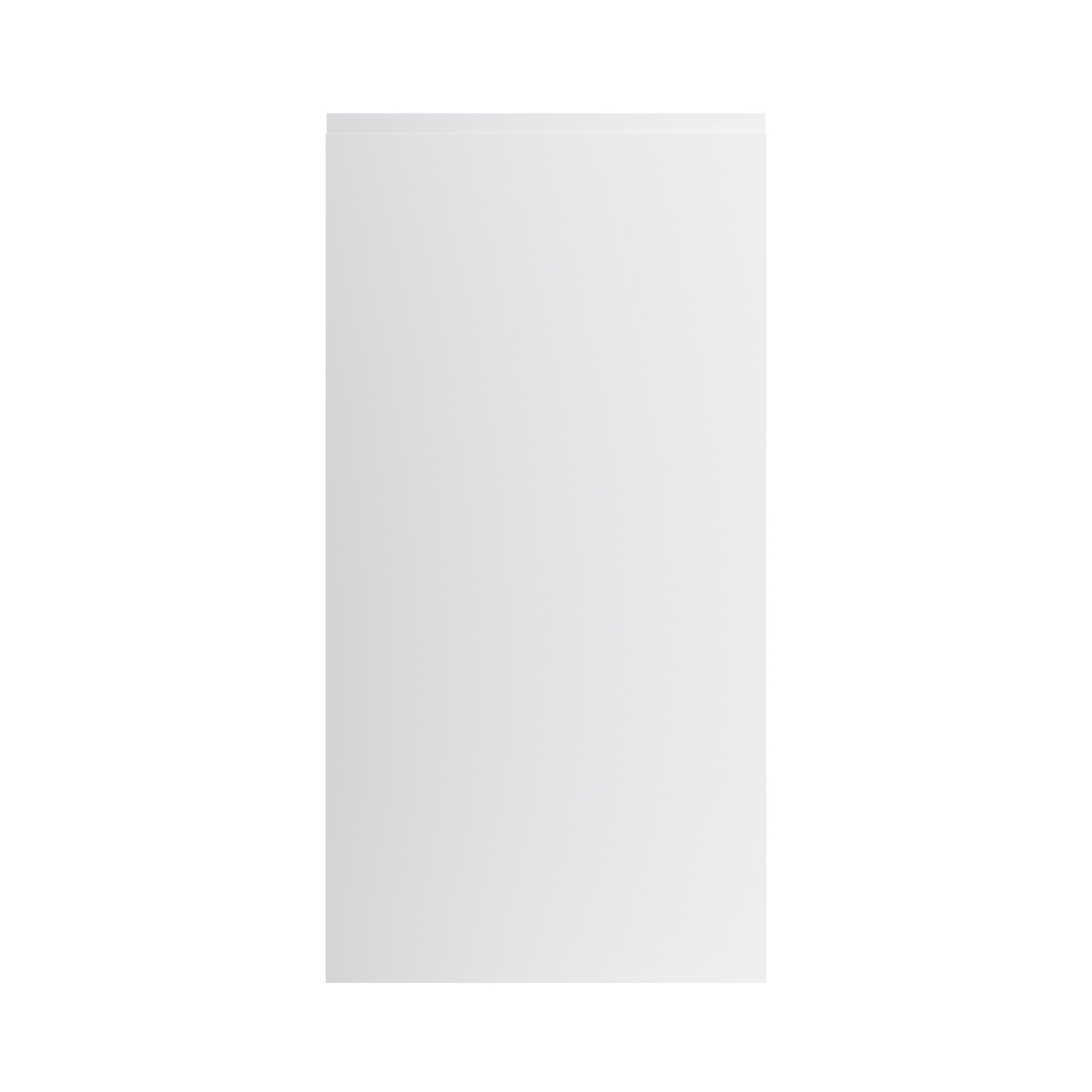 GoodHome Garcinia Integrated handle Gloss light grey 50:50 Tall larder Cabinet door (W)600mm (H)1181mm (T)19mm