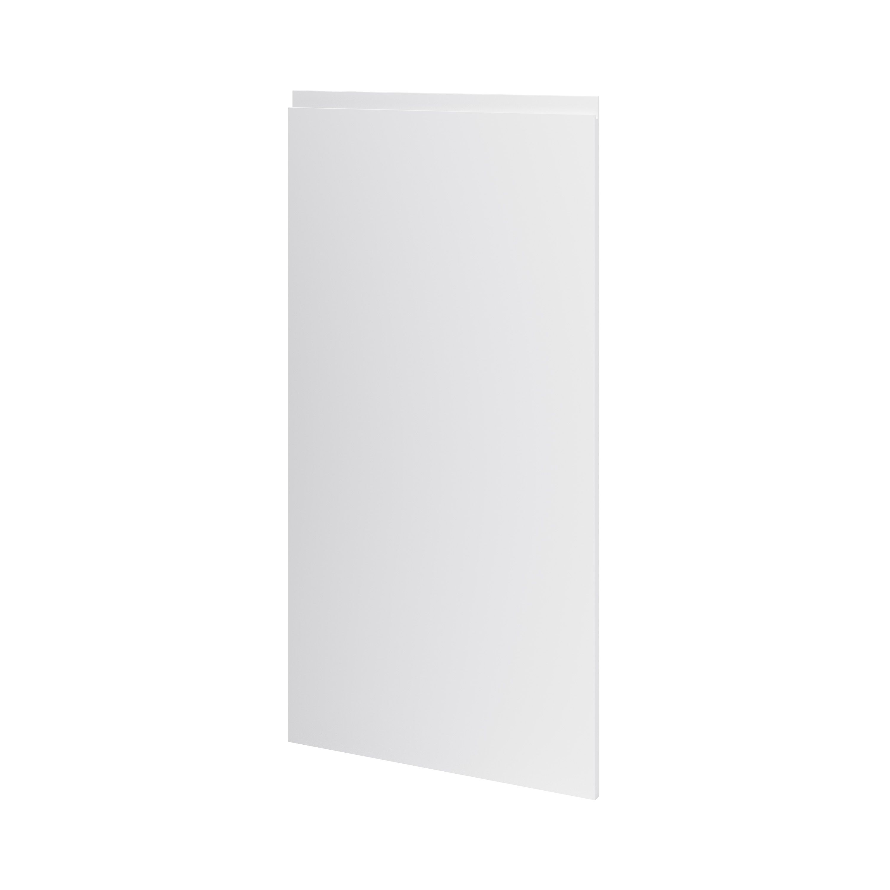GoodHome Garcinia Integrated handle Gloss light grey 50:50 Tall larder Cabinet door (W)600mm (H)1181mm (T)19mm