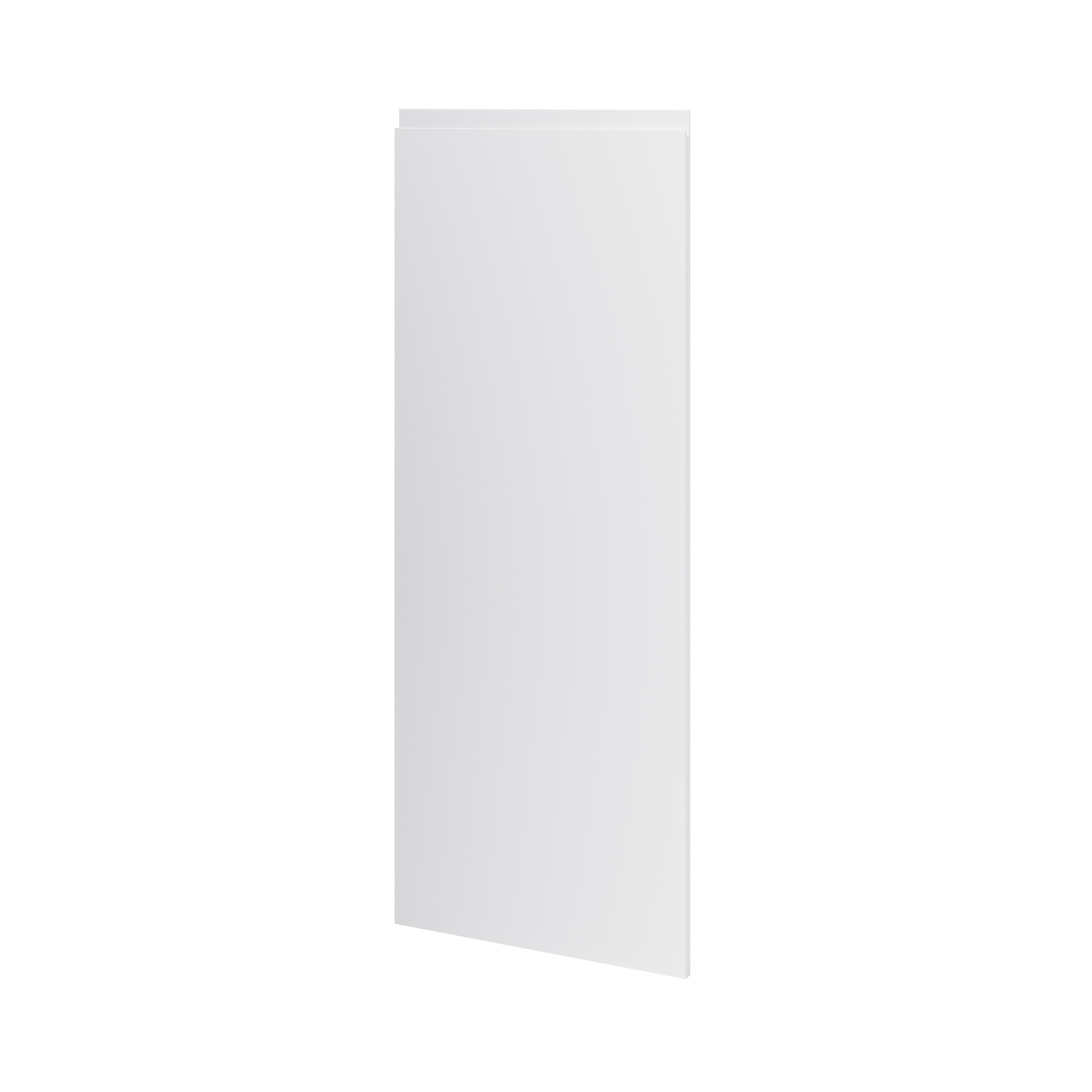 GoodHome Garcinia Integrated handle Gloss light grey 70:30 Larder Cabinet door (W)500mm (H)1287mm (T)19mm
