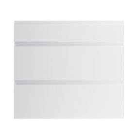 GoodHome Garcinia Integrated handle Gloss light grey Drawer front, Pack of 1 (H)715mm (W)797mm (T)19mm