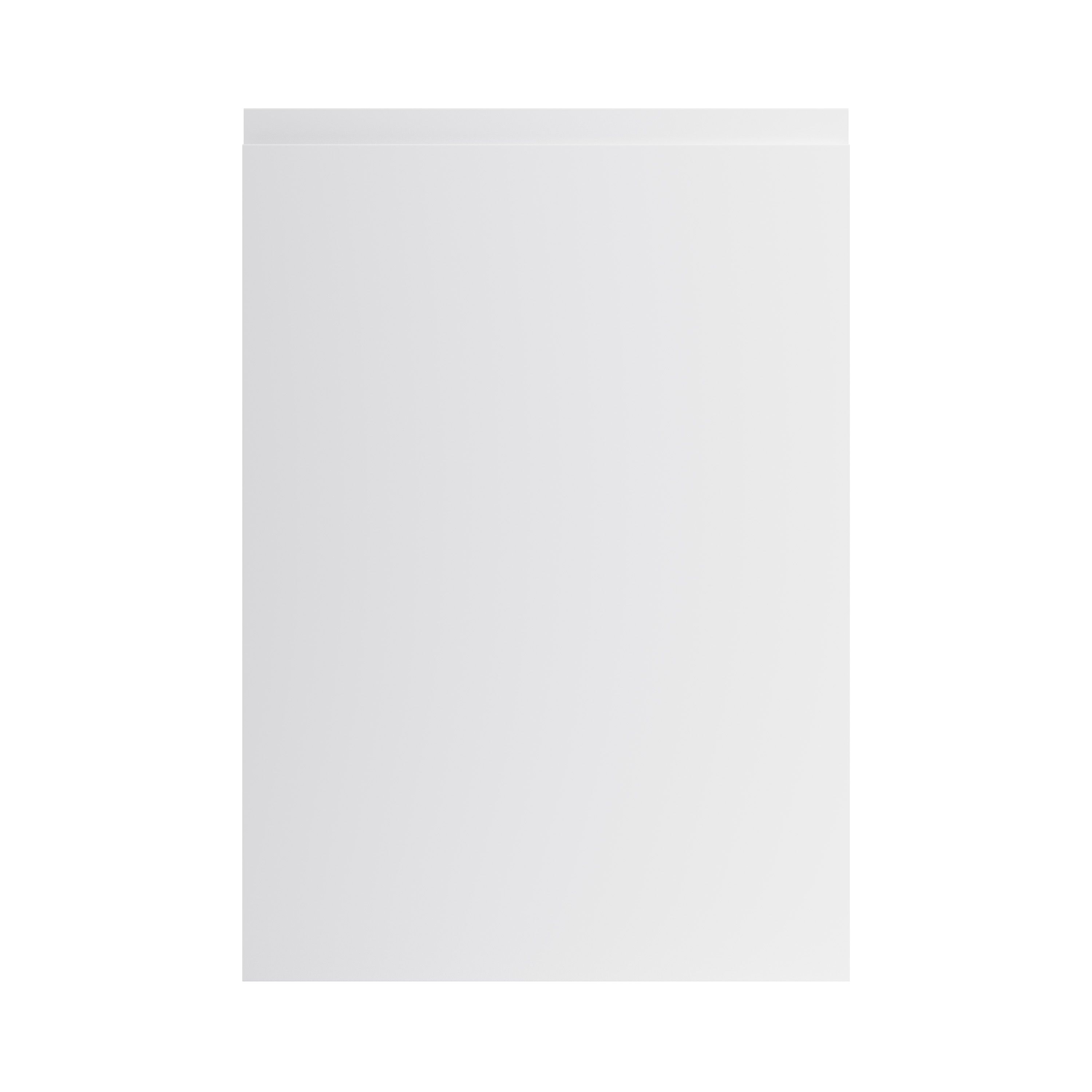 GoodHome Garcinia Integrated handle Gloss light grey Highline Cabinet door (W)500mm (H)715mm (T)19mm
