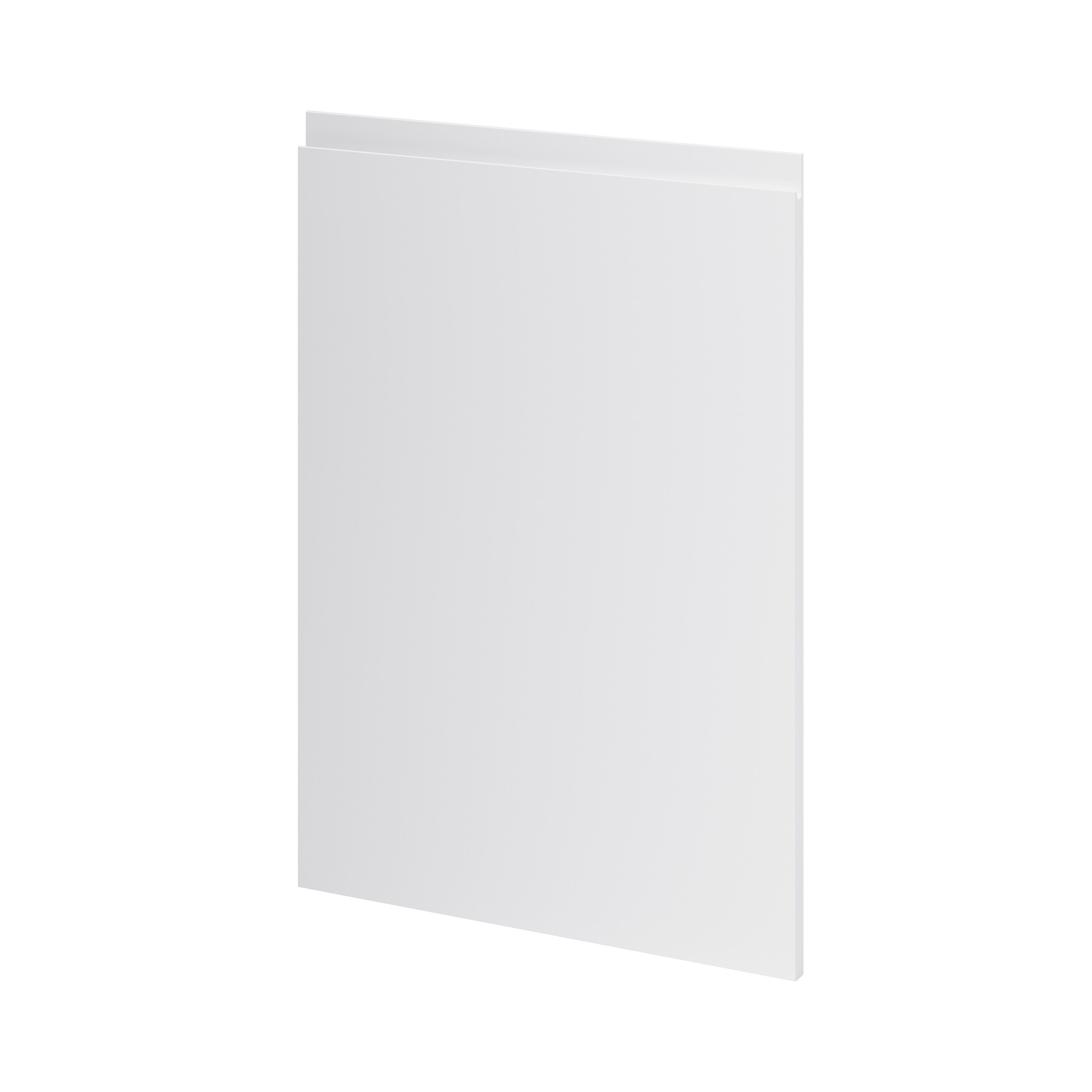 GoodHome Garcinia Integrated handle Gloss light grey Highline Cabinet door (W)500mm (H)715mm (T)19mm