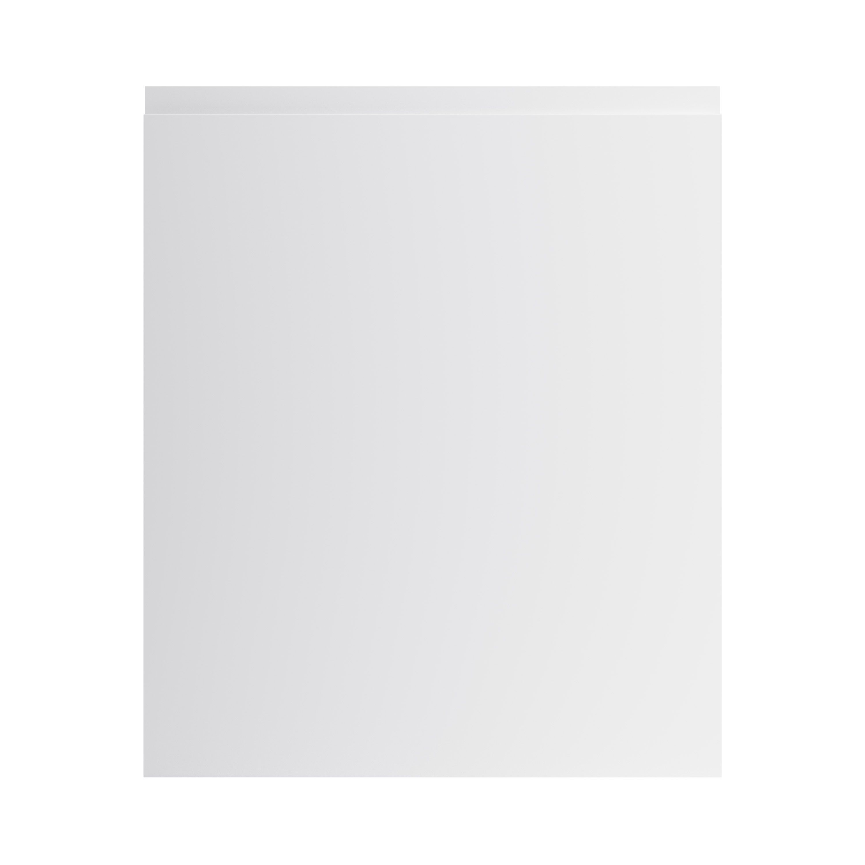 GoodHome Garcinia Integrated handle Gloss light grey Highline Cabinet door (W)600mm (H)715mm (T)19mm