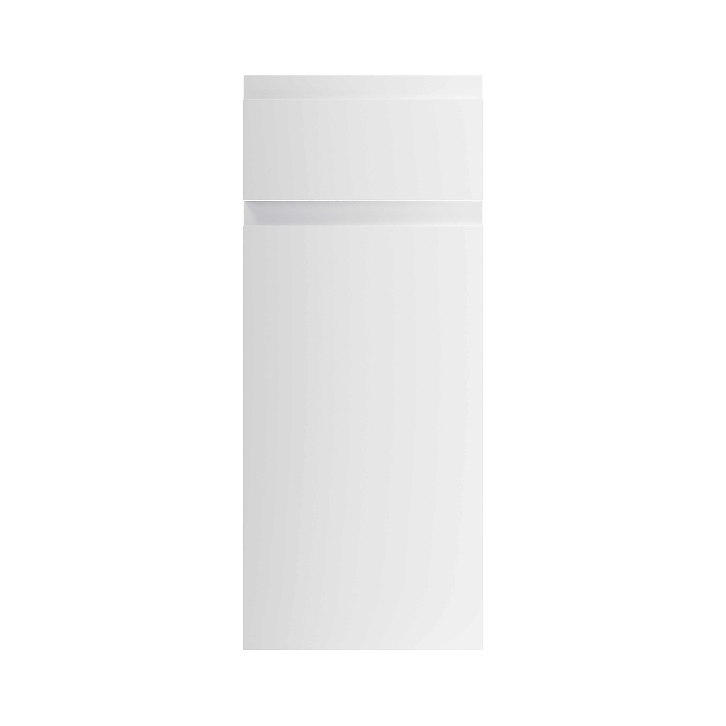GoodHome Garcinia Integrated handle Gloss light grey Modern Door & drawer 300mm