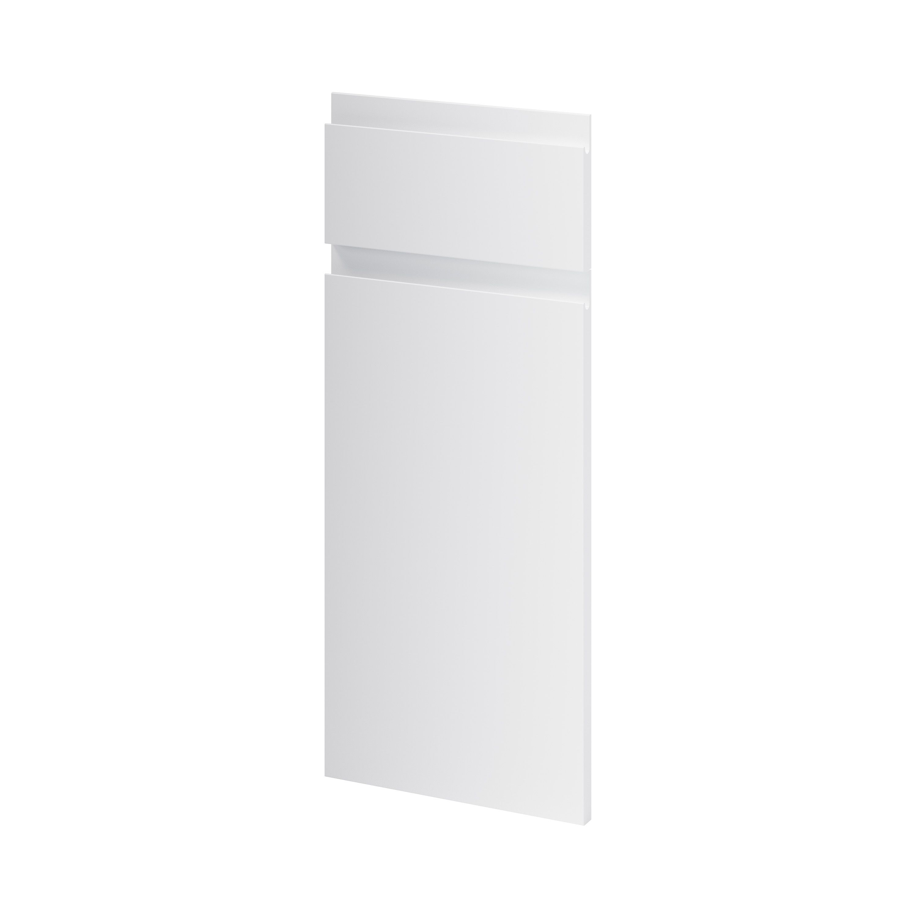GoodHome Garcinia Integrated handle Gloss light grey Modern Door & drawer 300mm