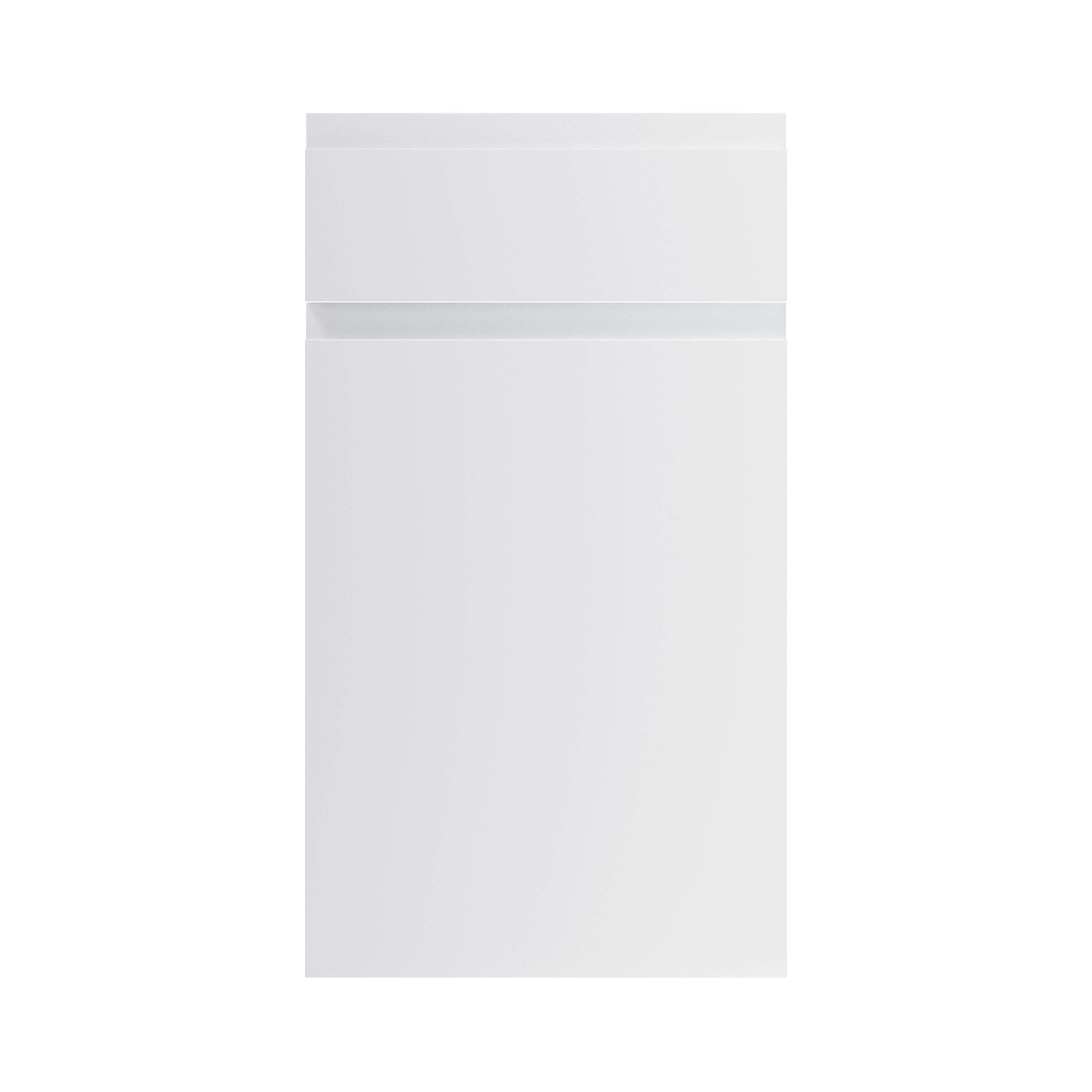 GoodHome Garcinia Integrated handle Gloss light grey Modern Door & drawer 400mm