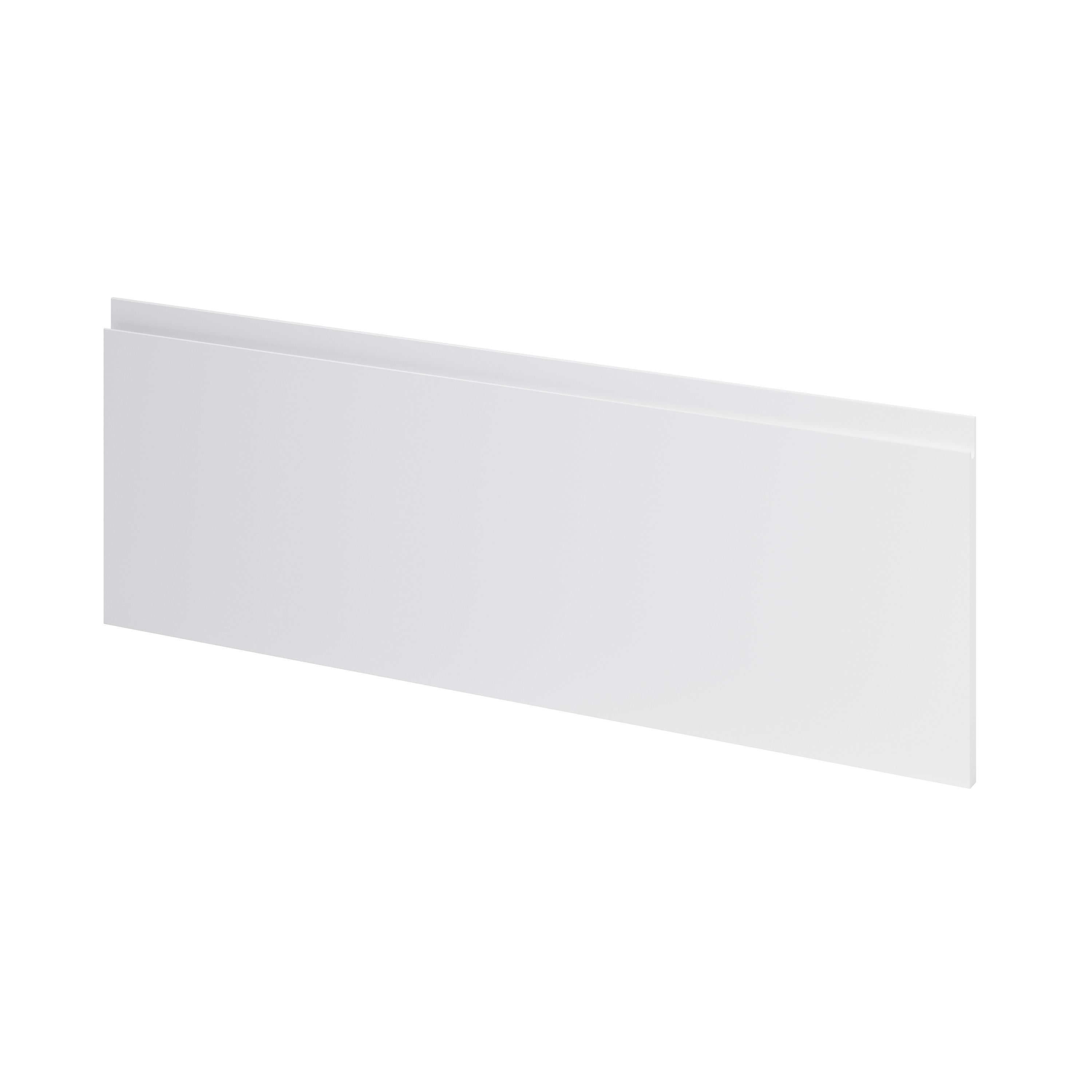 GoodHome Garcinia Integrated handle Gloss light grey Modern Drawer front, bridging door & bi-fold door 1000mm