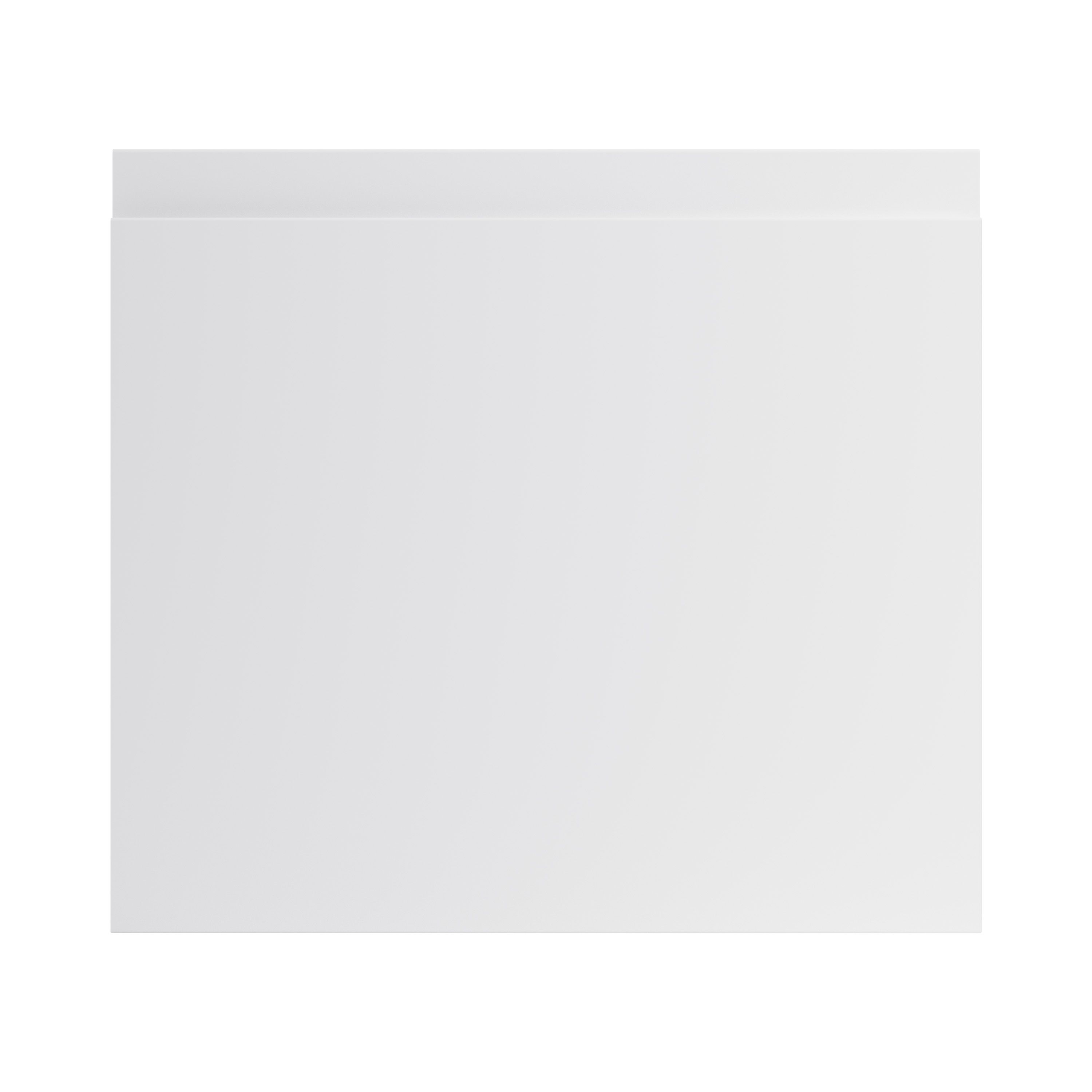 GoodHome Garcinia Integrated handle Gloss light grey Modern Drawer front, bridging door & bi-fold door 400mm