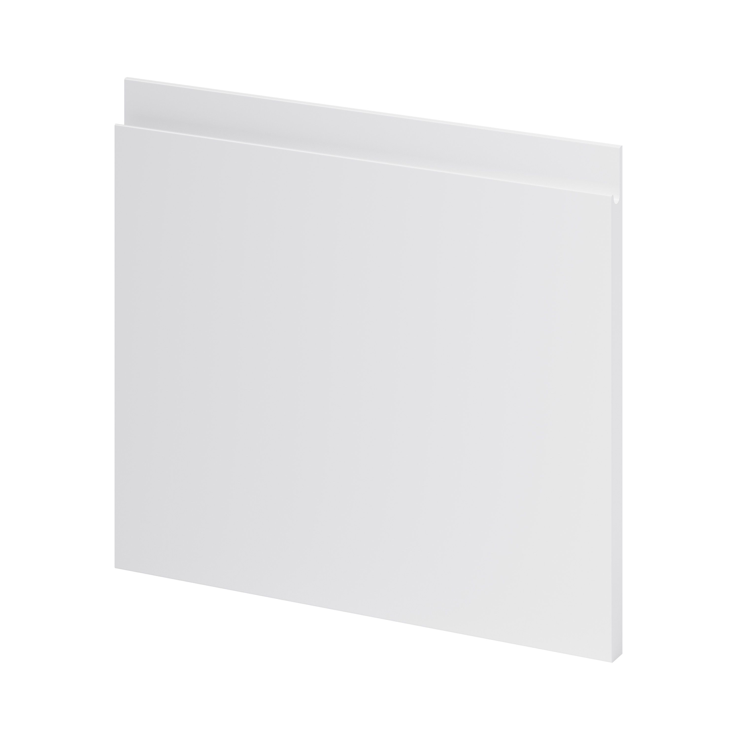GoodHome Garcinia Integrated handle Gloss light grey Modern Drawer front, bridging door & bi-fold door 400mm