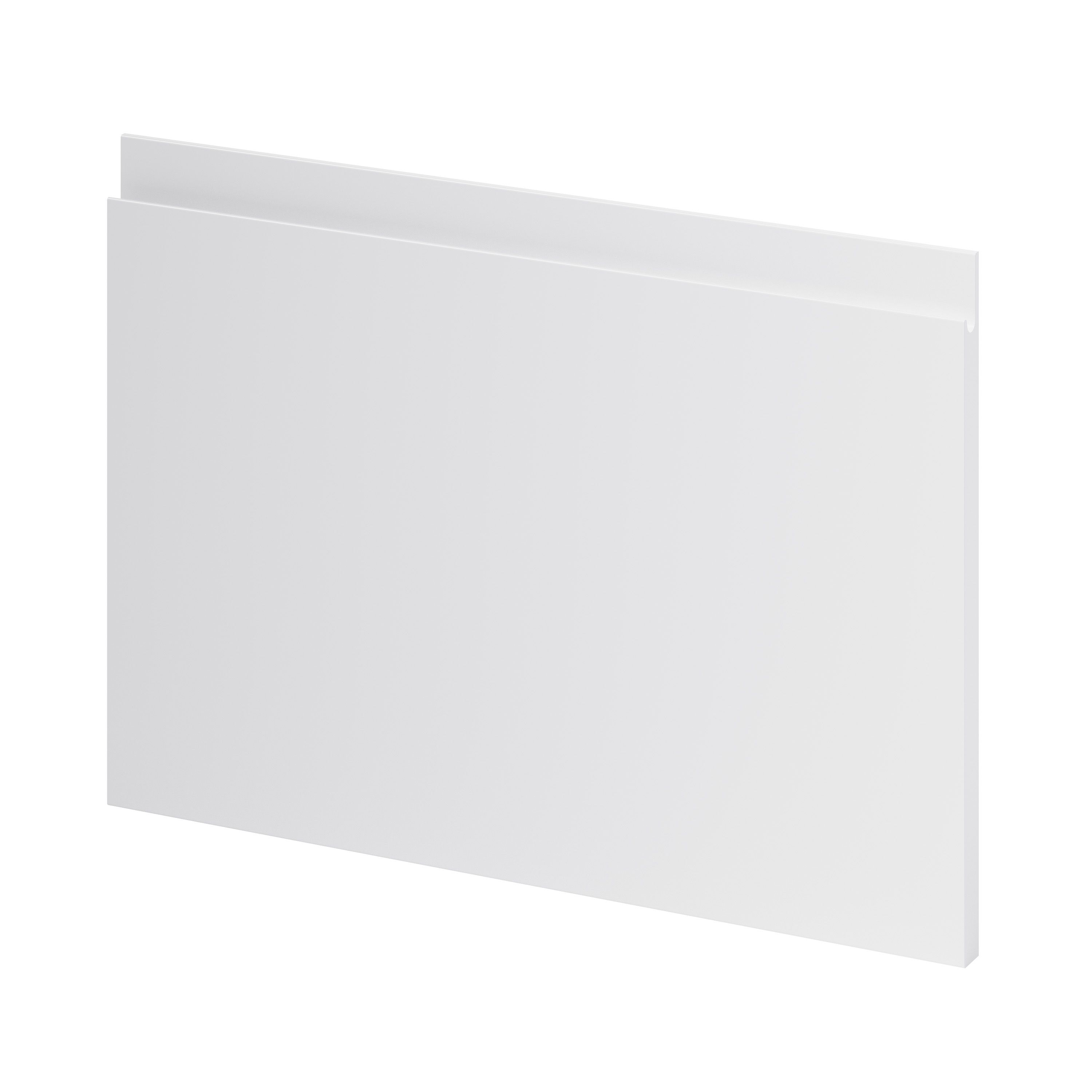 GoodHome Garcinia Integrated handle Gloss light grey Modern Drawer front, bridging door & bi-fold door 500mm