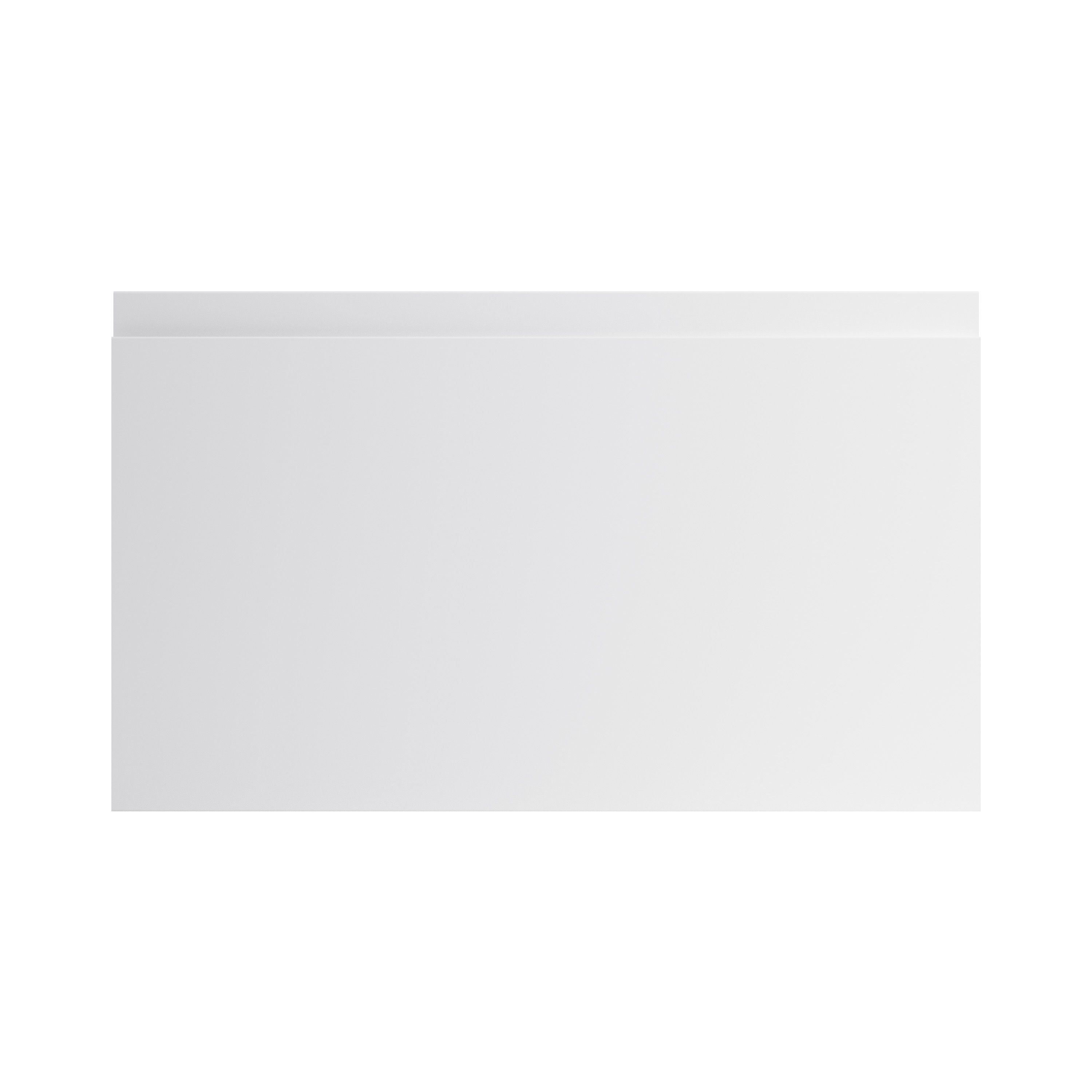 GoodHome Garcinia Integrated handle Gloss light grey Modern Drawer front, bridging door & bi-fold door 600mm