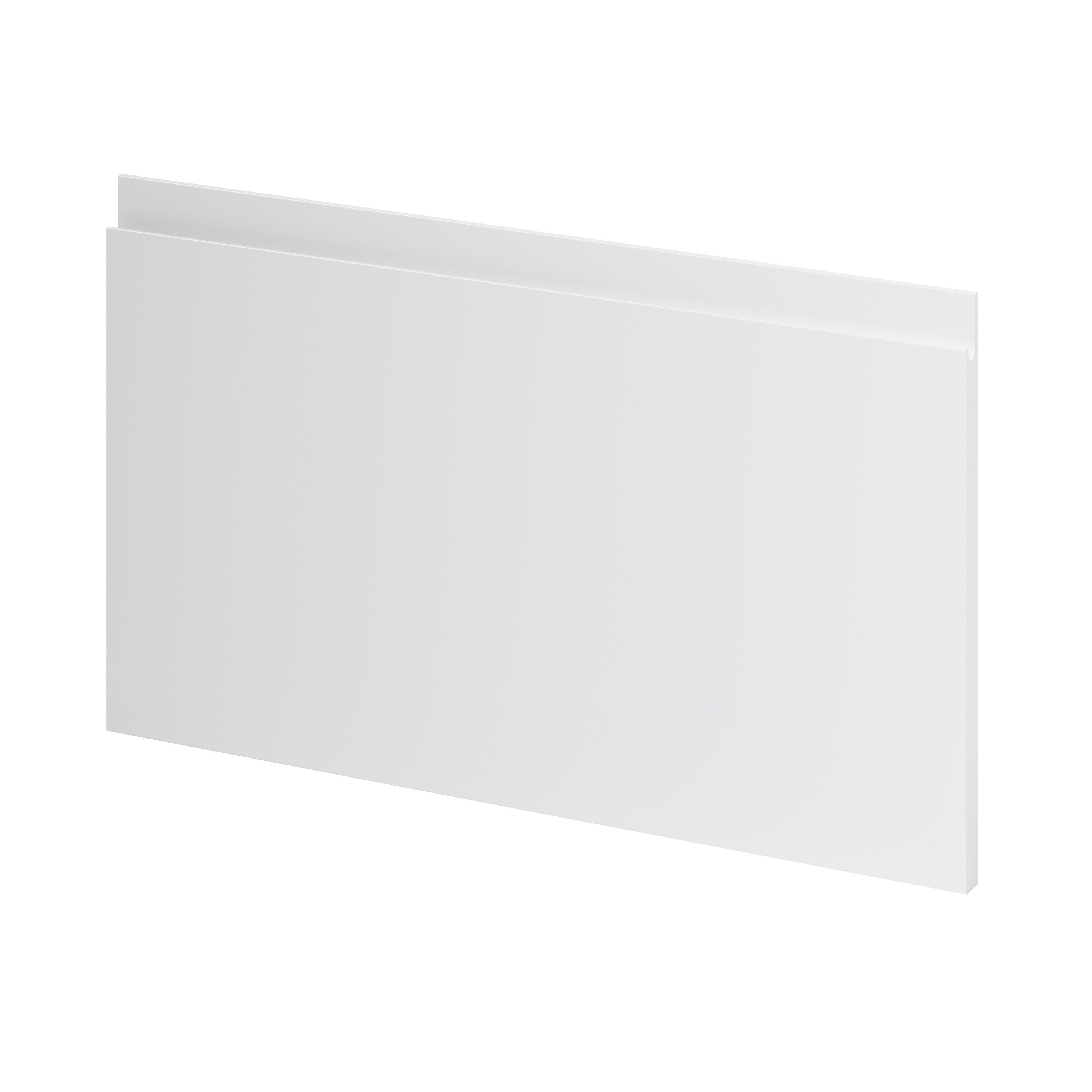 GoodHome Garcinia Integrated handle Gloss light grey Modern Drawer front, bridging door & bi-fold door 600mm