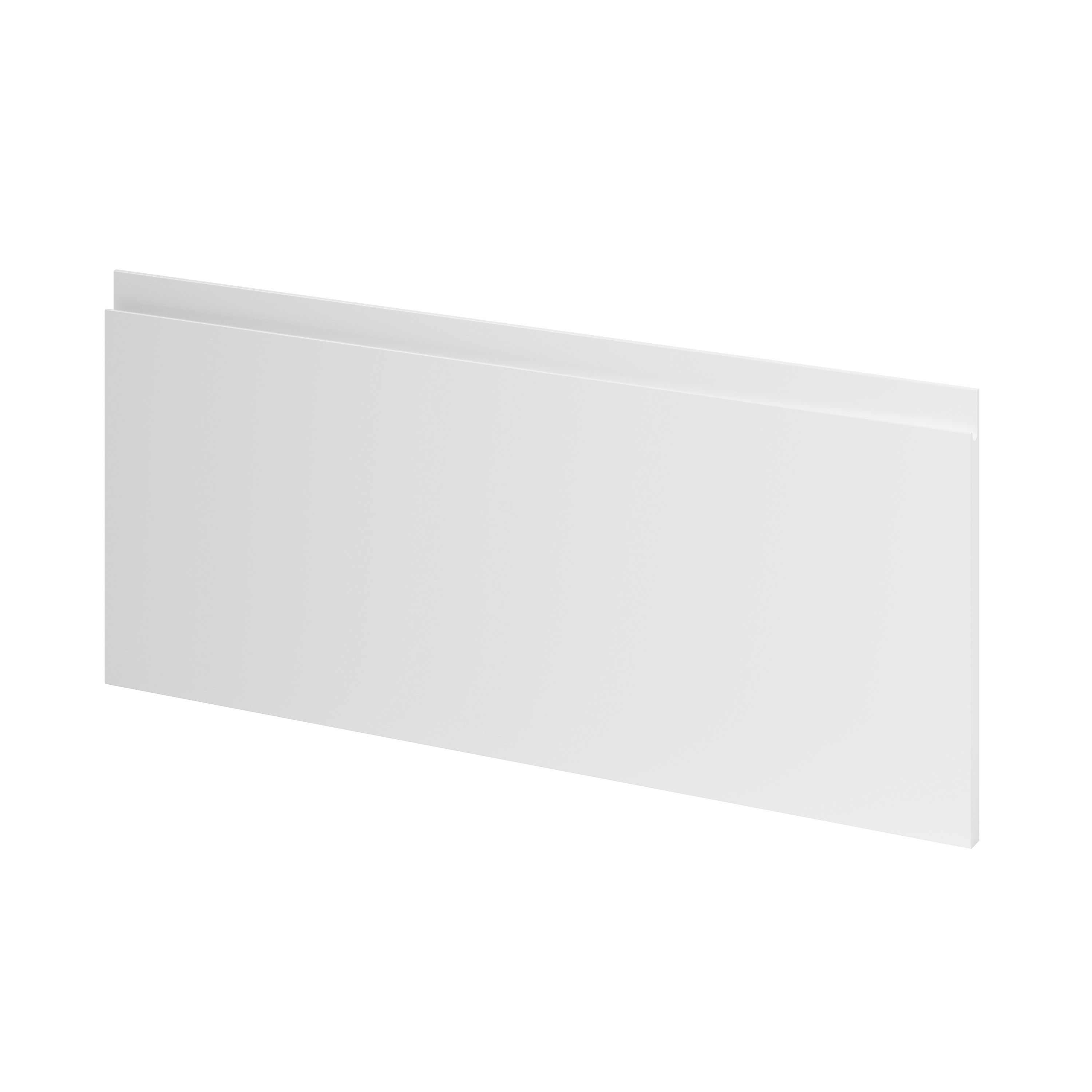 GoodHome Garcinia Integrated handle Gloss light grey Modern Drawer front, bridging door & bi-fold door 800mm