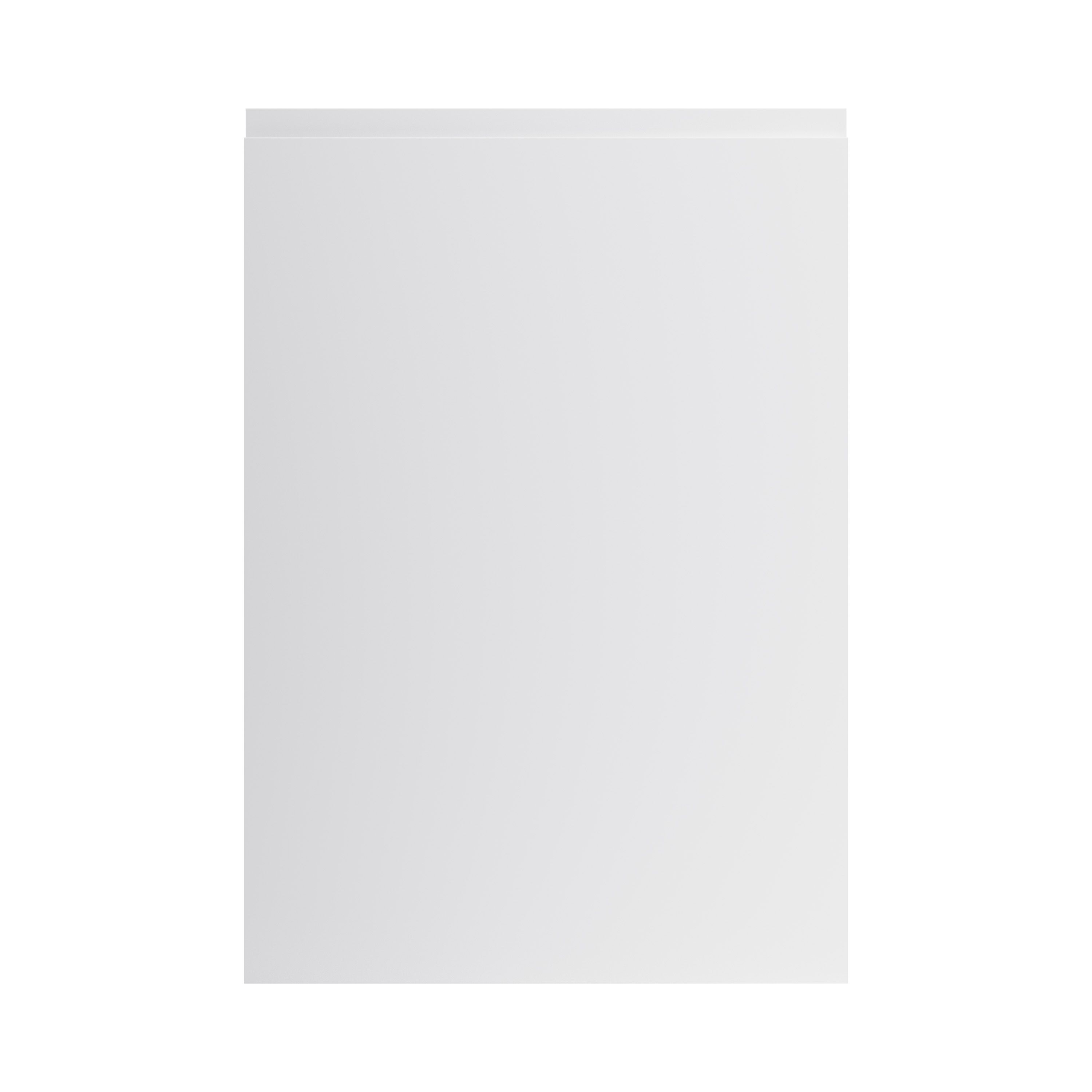 GoodHome Garcinia Integrated handle Gloss light grey Tall appliance Cabinet door (W)600mm (H)723mm (T)19mm