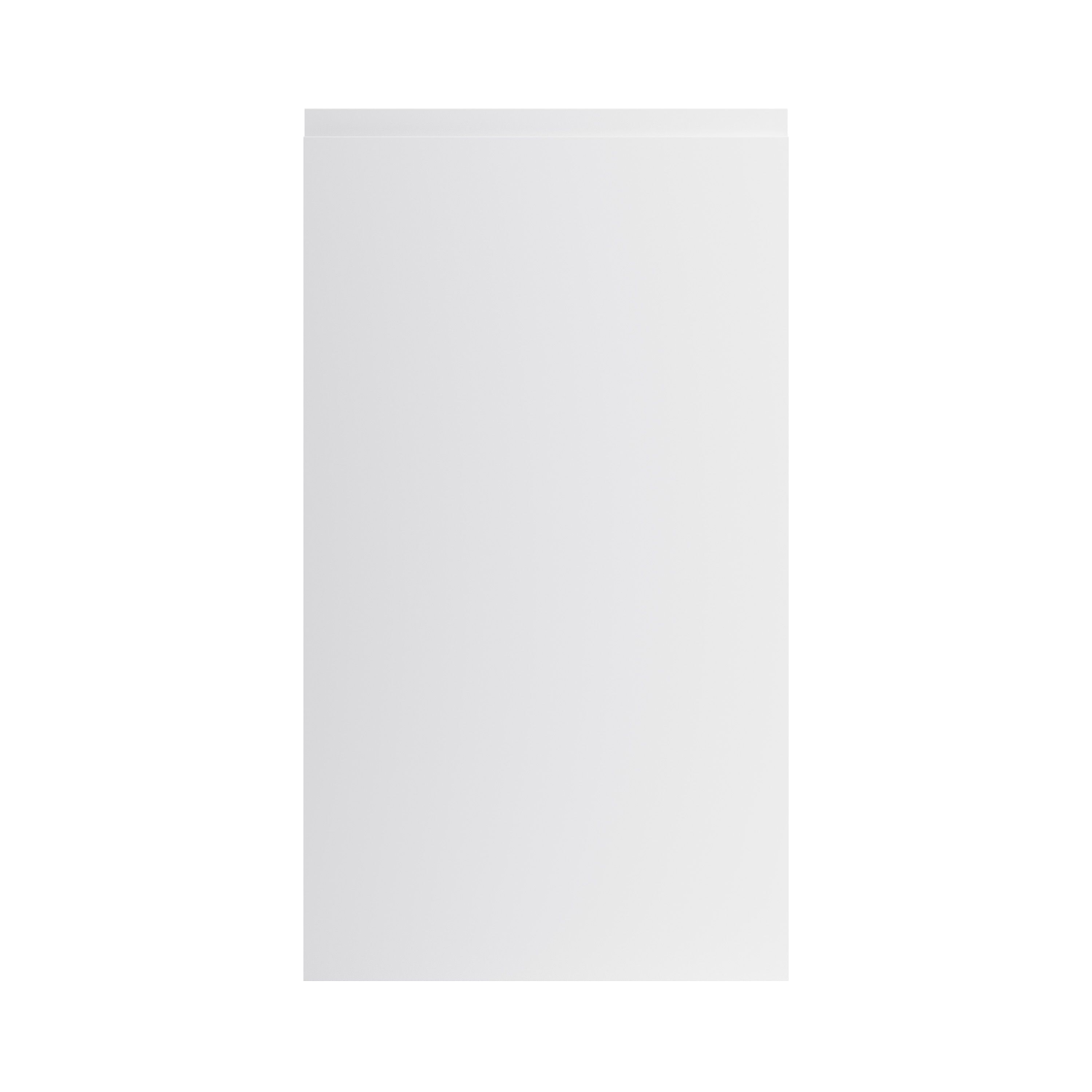 GoodHome Garcinia Integrated handle Gloss light grey Tall wall Cabinet door (W)500mm (H)895mm (T)19mm