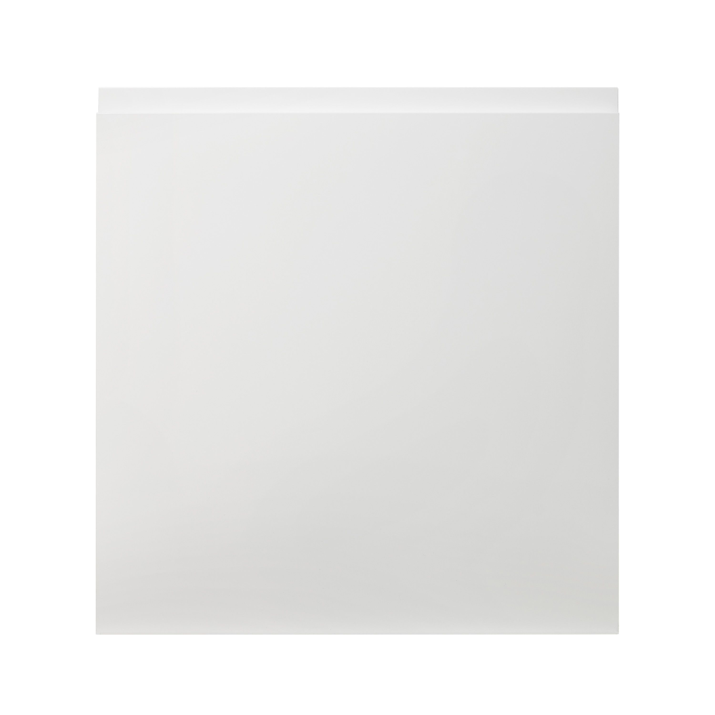GoodHome Garcinia Integrated handle Gloss white Appliance Cabinet door (W)600mm (H)626mm (T)19mm