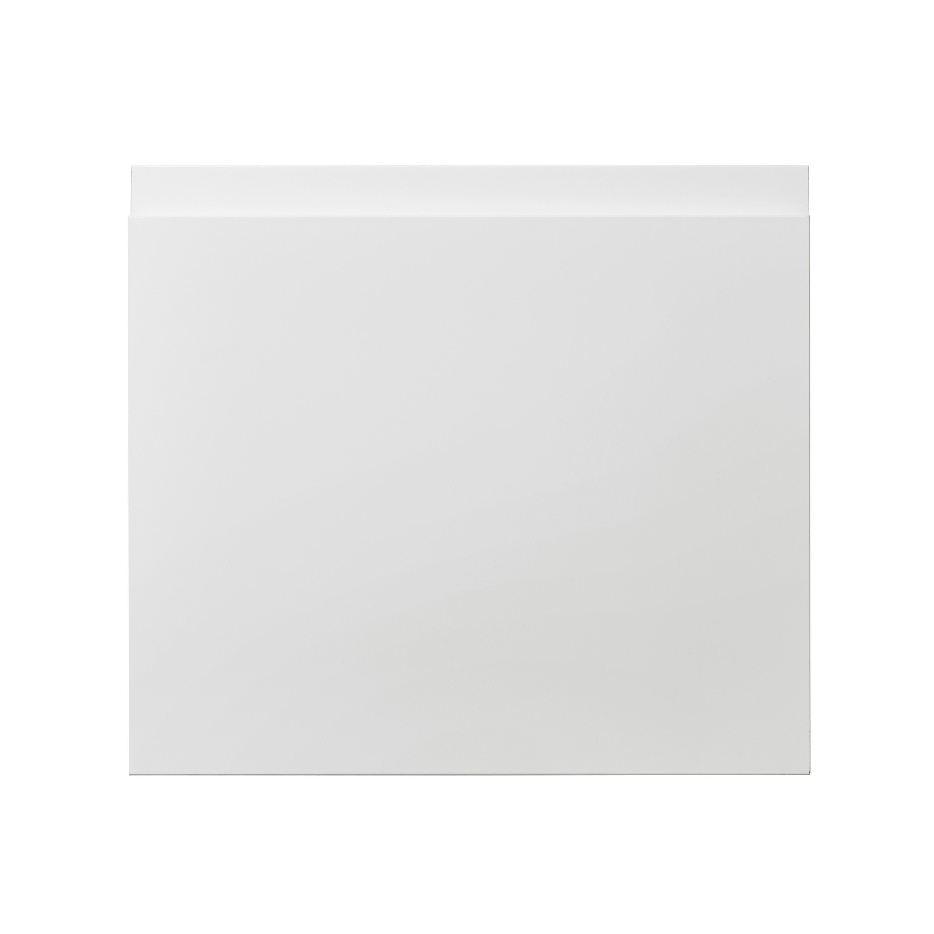 GoodHome Garcinia Integrated handle Gloss white Contemporary 2 drawer front, bridging door & bi-fold door 400mm