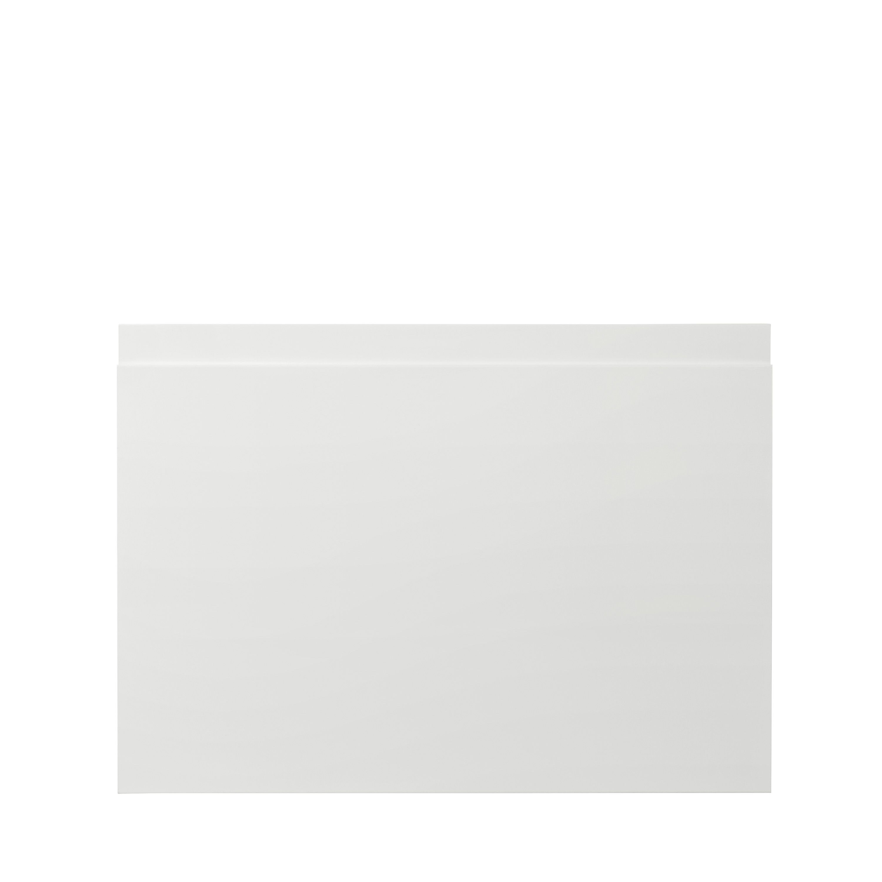 GoodHome Garcinia Integrated handle Gloss white Contemporary 2 drawer front, bridging door & bi-fold door 500mm