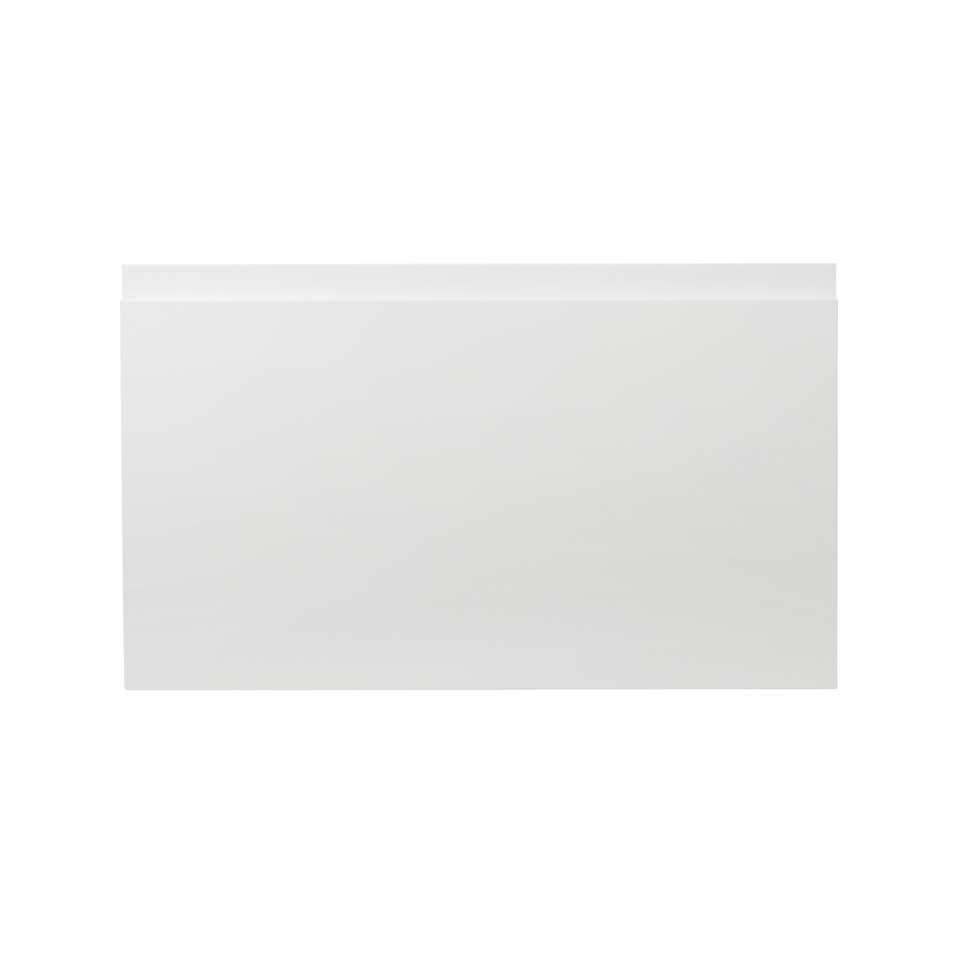GoodHome Garcinia Integrated handle Gloss white Contemporary 2 drawer front, bridging door & bi fold door 600mm
