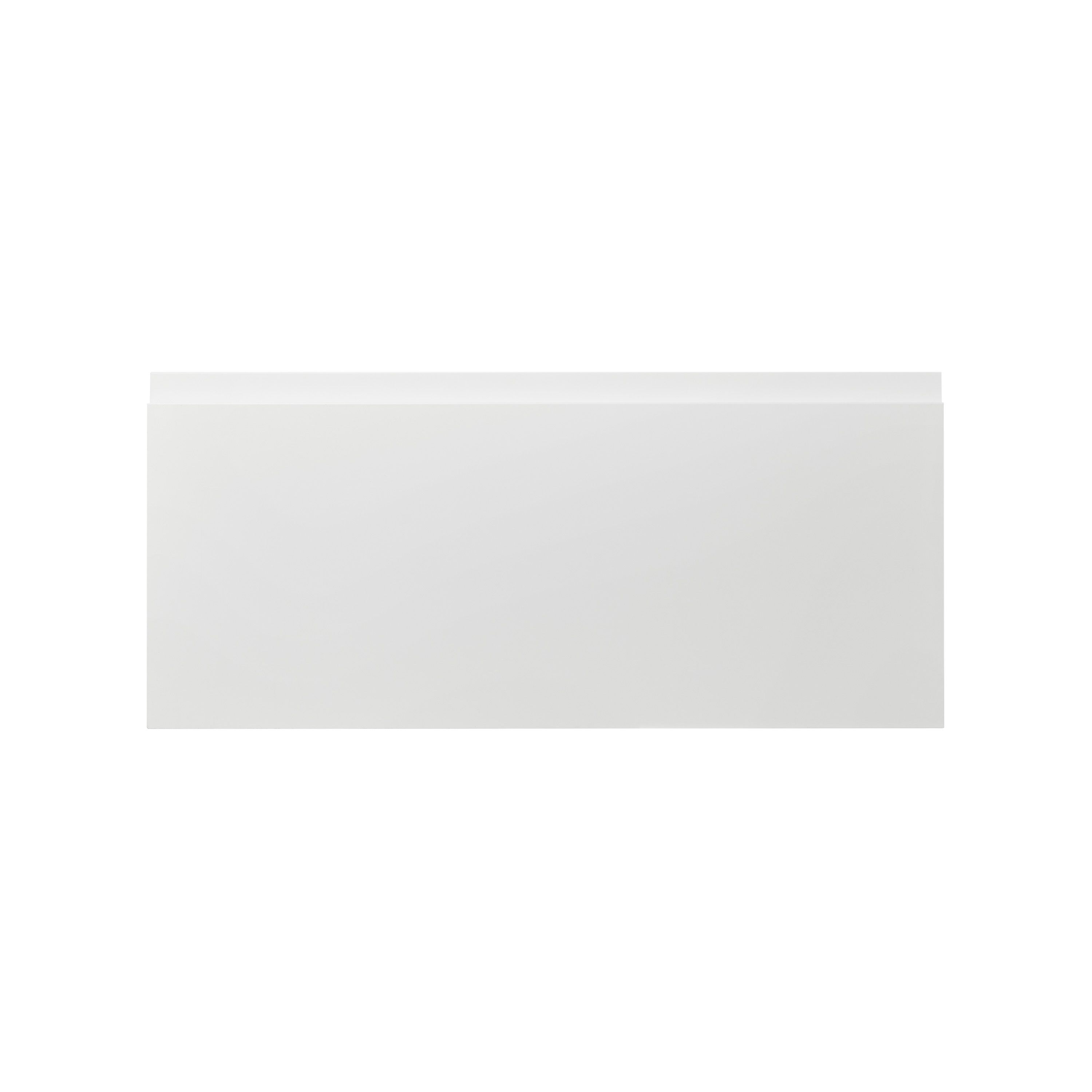 GoodHome Garcinia Integrated handle Gloss white Contemporary 2 drawer front, bridging door & bi-fold door 800mm