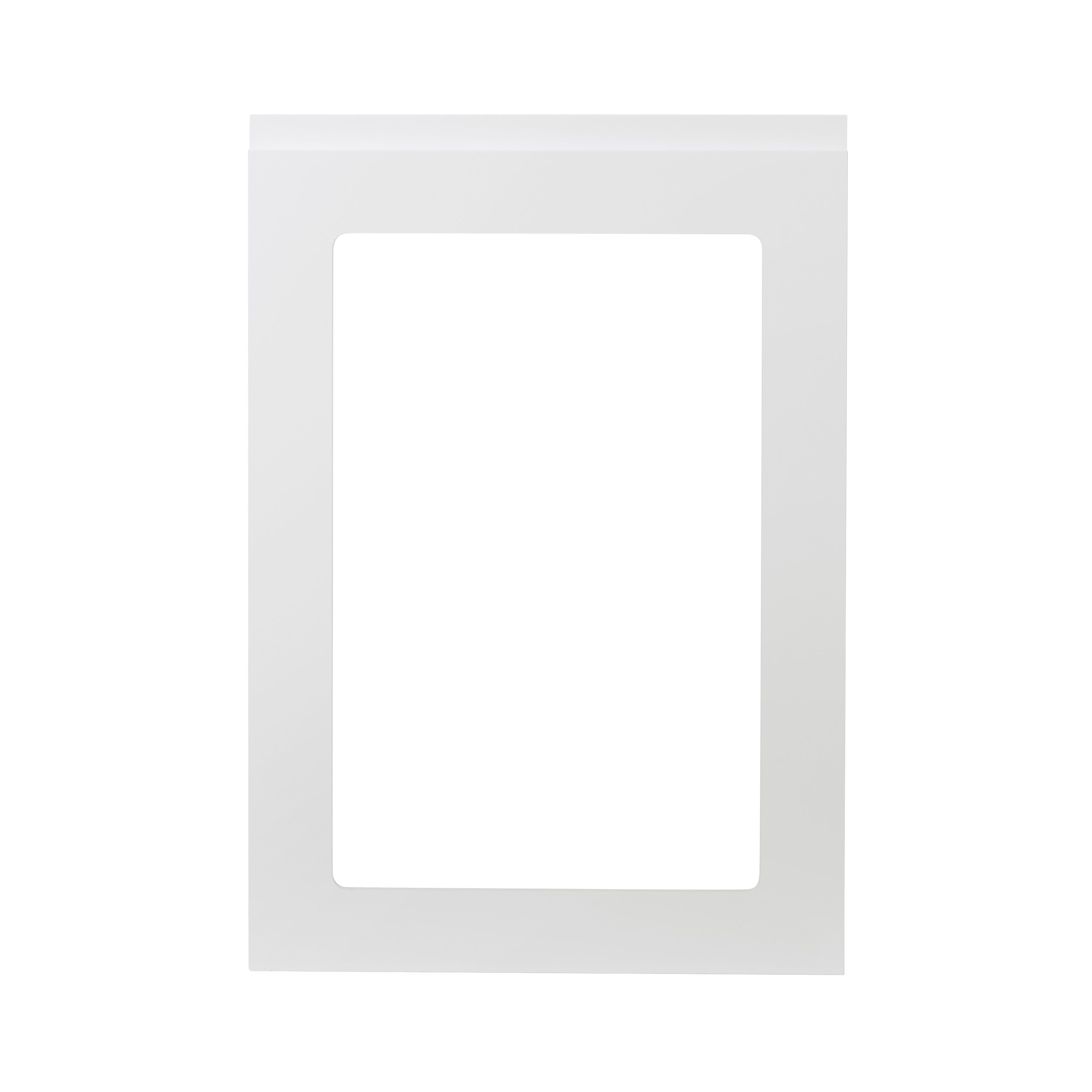 GoodHome Garcinia Integrated handle Gloss white Glazed Cabinet door (W)500mm (H)715mm (T)19mm