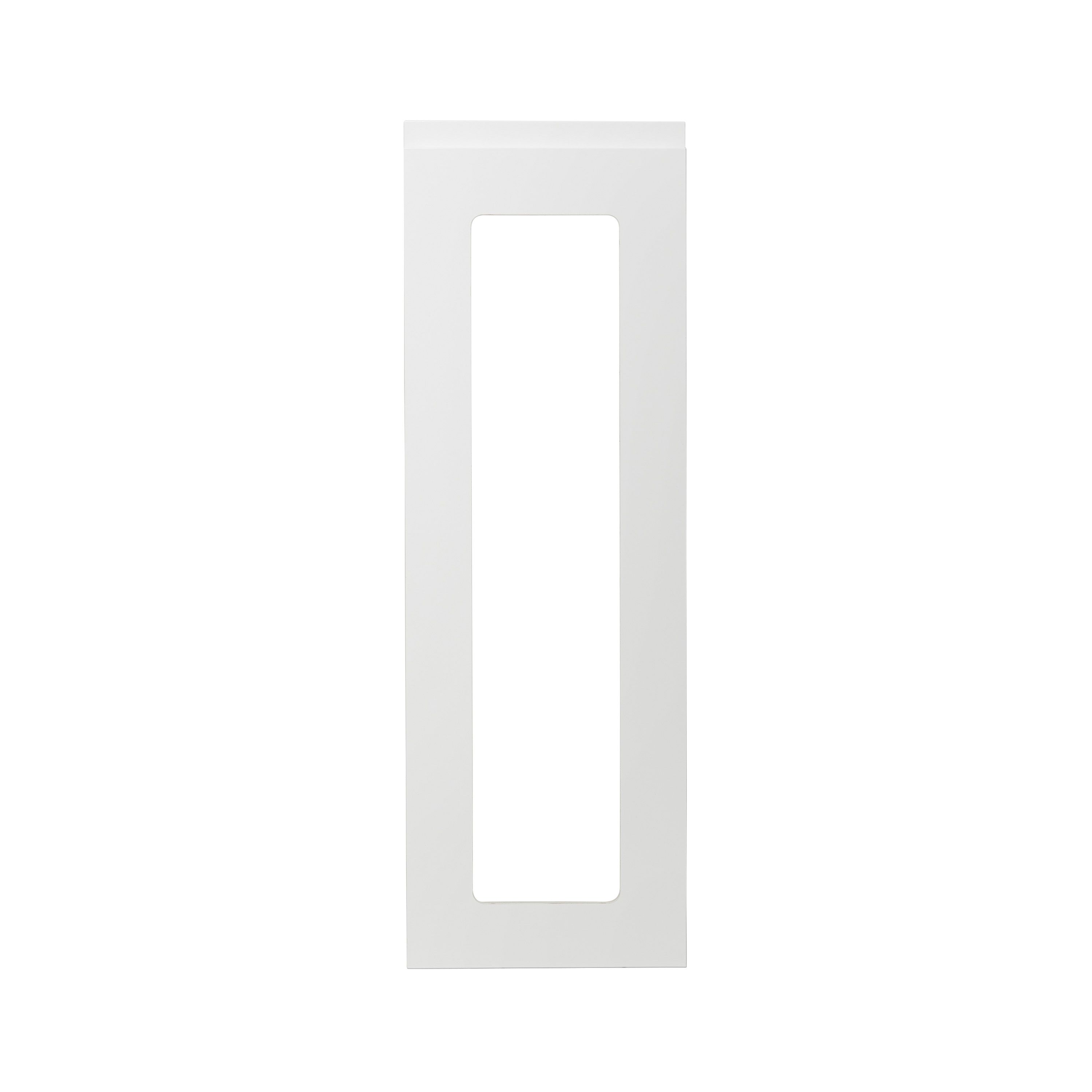 GoodHome Garcinia Integrated handle Gloss white Glazed Tall glazed Cabinet door (W)300mm (H)895mm (T)19mm