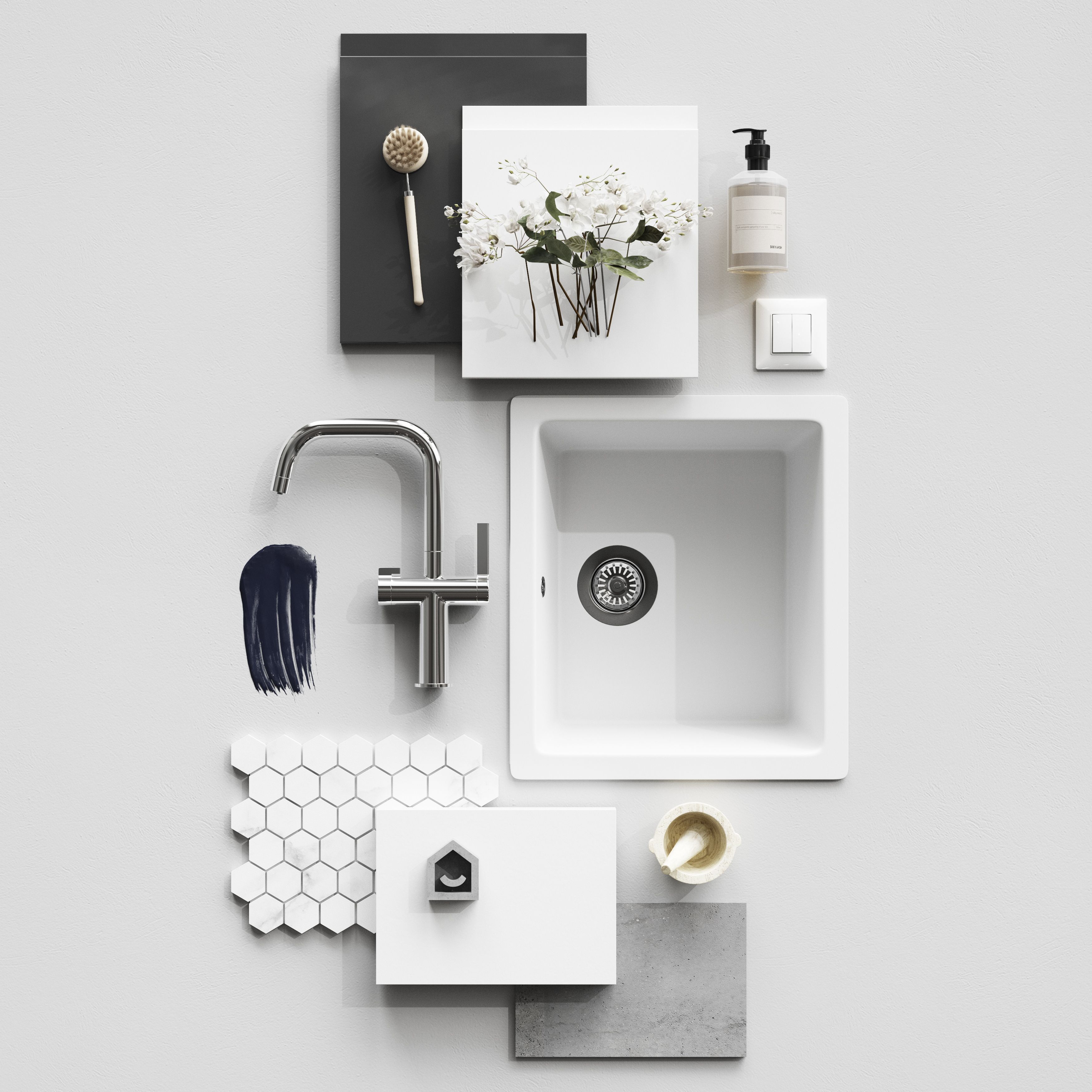 GoodHome Garcinia Integrated handle Gloss white Tall wall Cabinet door (W)150mm (H)895mm (T)19mm