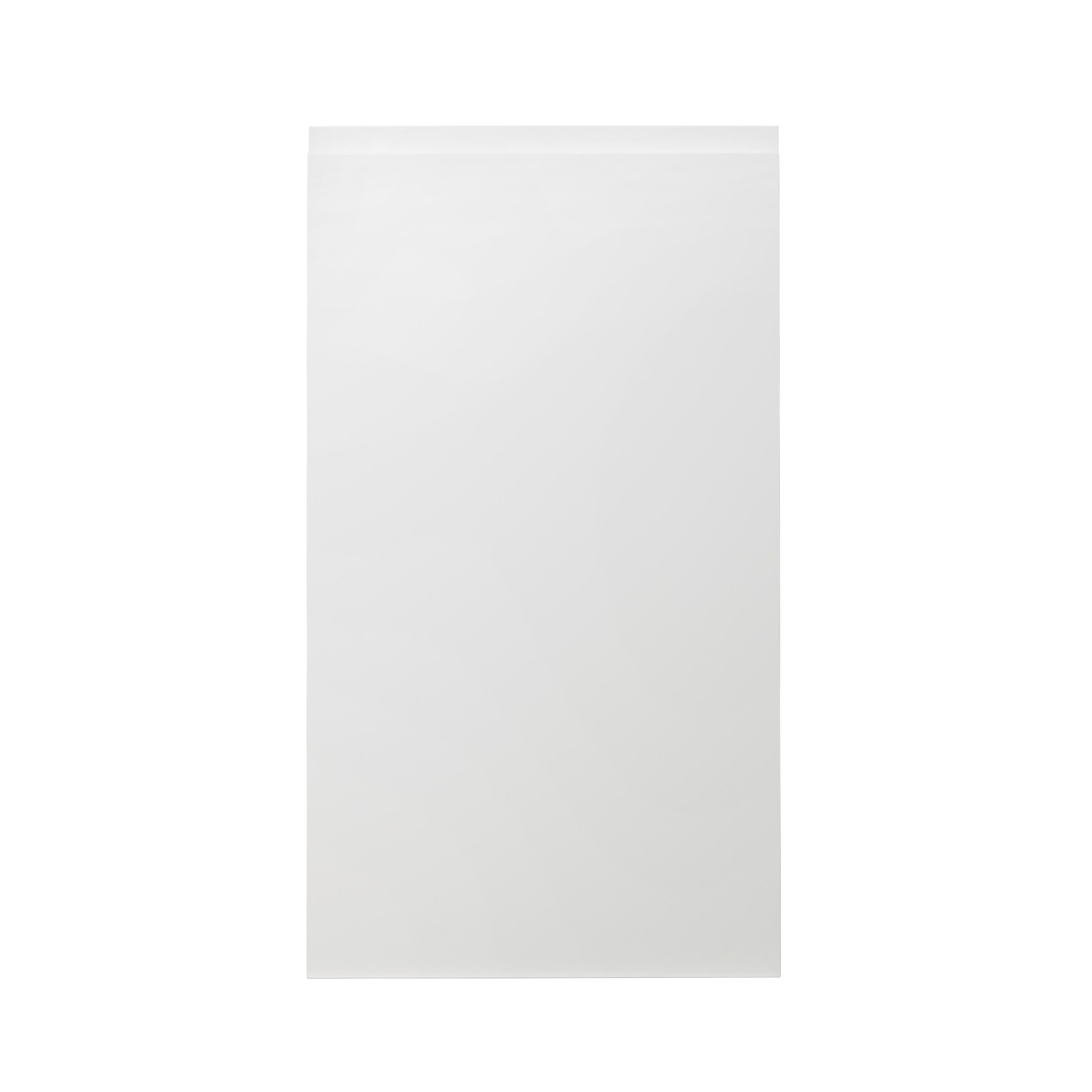 GoodHome Garcinia Integrated handle Gloss white Tall wall Cabinet door (W)500mm (H)895mm (T)19mm