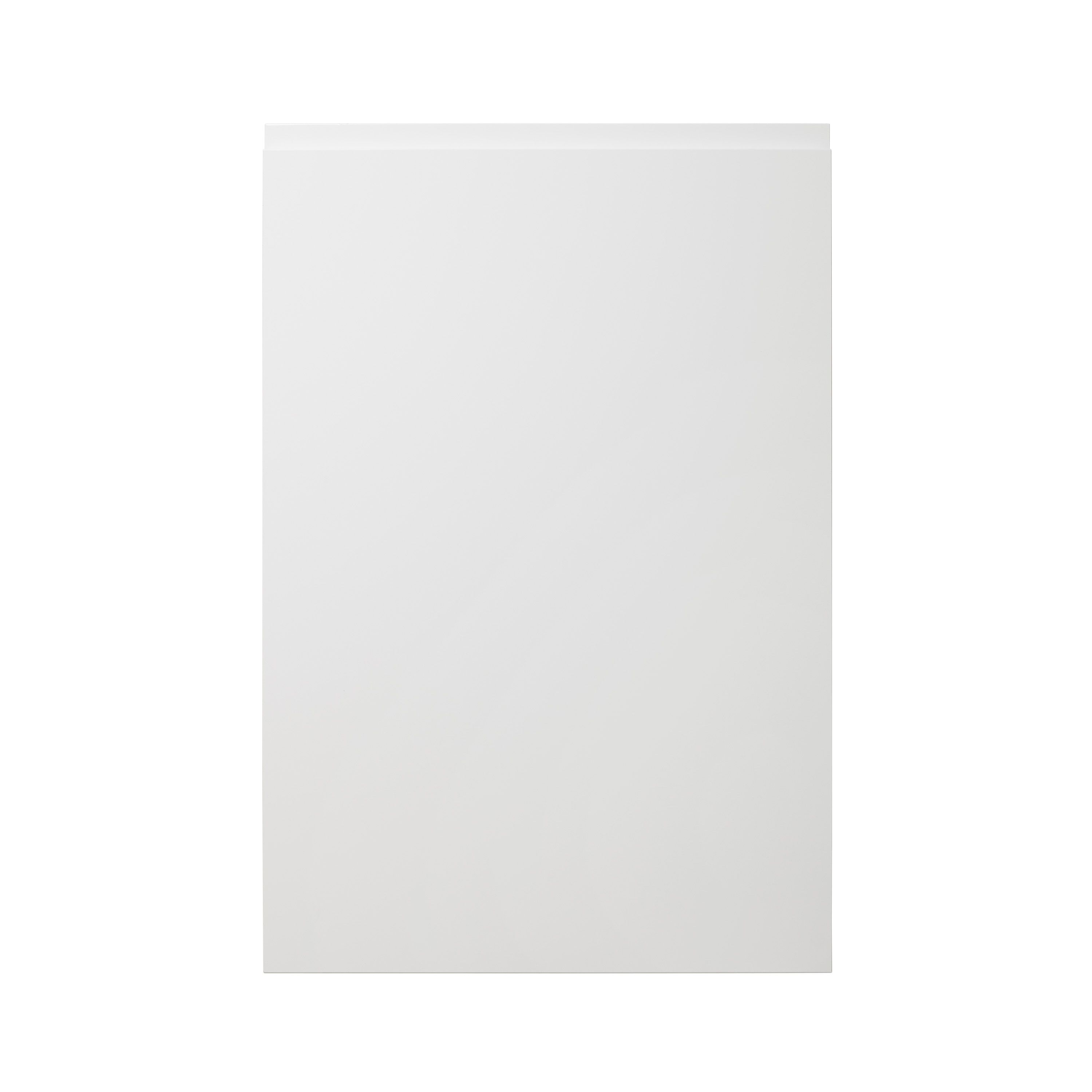 GoodHome Garcinia Integrated handle Gloss white Tall wall Cabinet door (W)600mm (H)895mm (T)19mm
