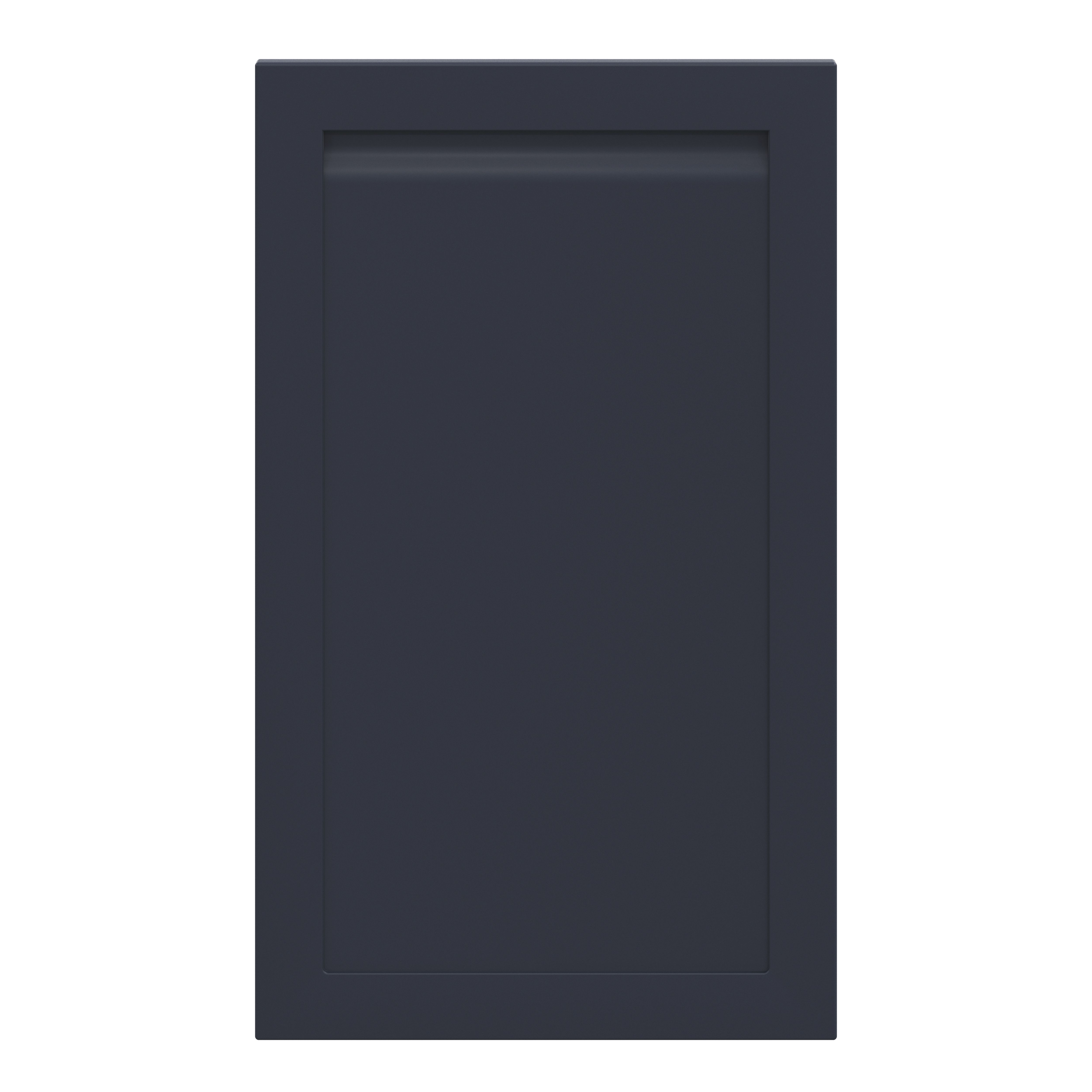 GoodHome Garcinia Integrated handle Matt navy blue Shaker 50:50 Larder Cabinet door (W)600mm (H)1001mm (T)20mm