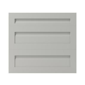 GoodHome Garcinia Integrated handle Matt stone Drawer front, Pack of 1 (H)715mm (W)797mm (T)20mm