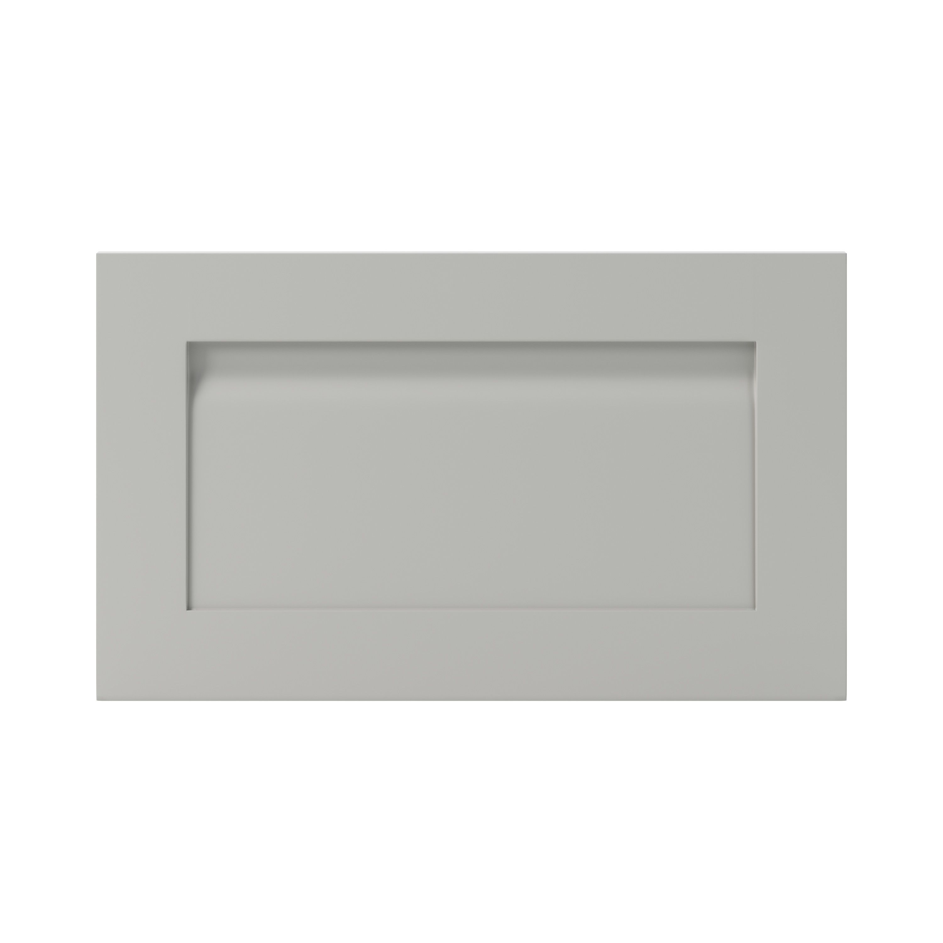 GoodHome Garcinia Integrated handle Matt stone Shaker 2 drawer front, bridging door & bi-fold door 600mm