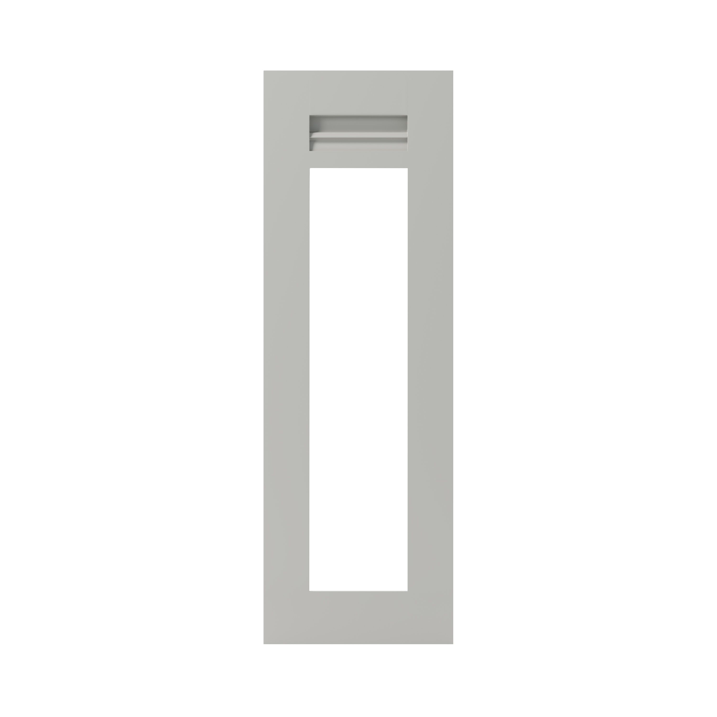 GoodHome Garcinia Integrated handle Matt stone Shaker Glazed Tall glazed Cabinet door (W)300mm (H)895mm (T)20mm