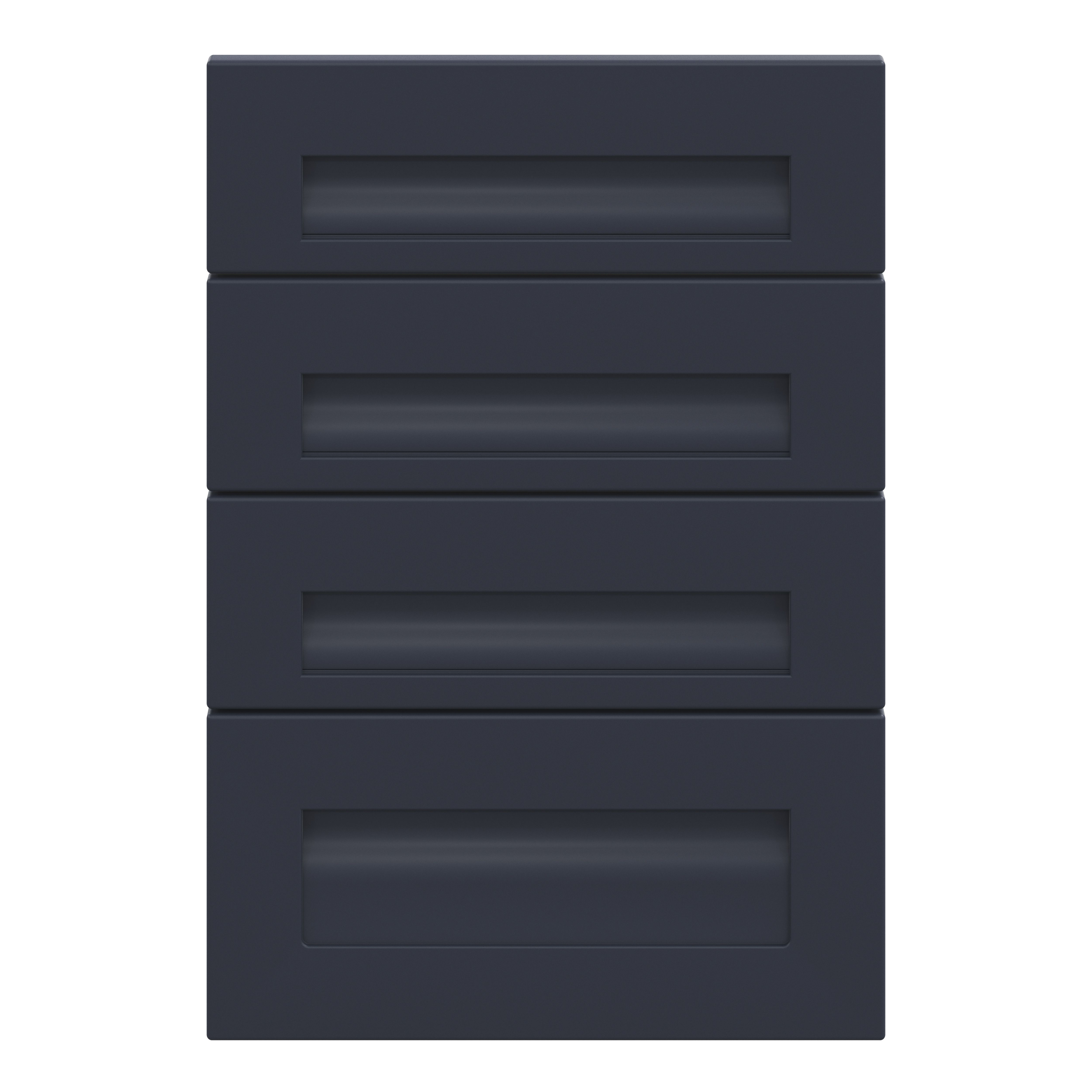 GoodHome Garcinia Matt navy blue 4 drawer front, Pack of 1 (H)715mm (W)497mm (T)20mm