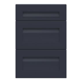 GoodHome Garcinia Matt navy blue Drawer front, Pack of 1 (H)715mm (W)497mm (T)20mm