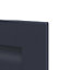 GoodHome Garcinia Matt Navy blue Integrated handle shaker 70:30 Tall larder Cabinet door (W)500mm (H)1467mm (T)20mm