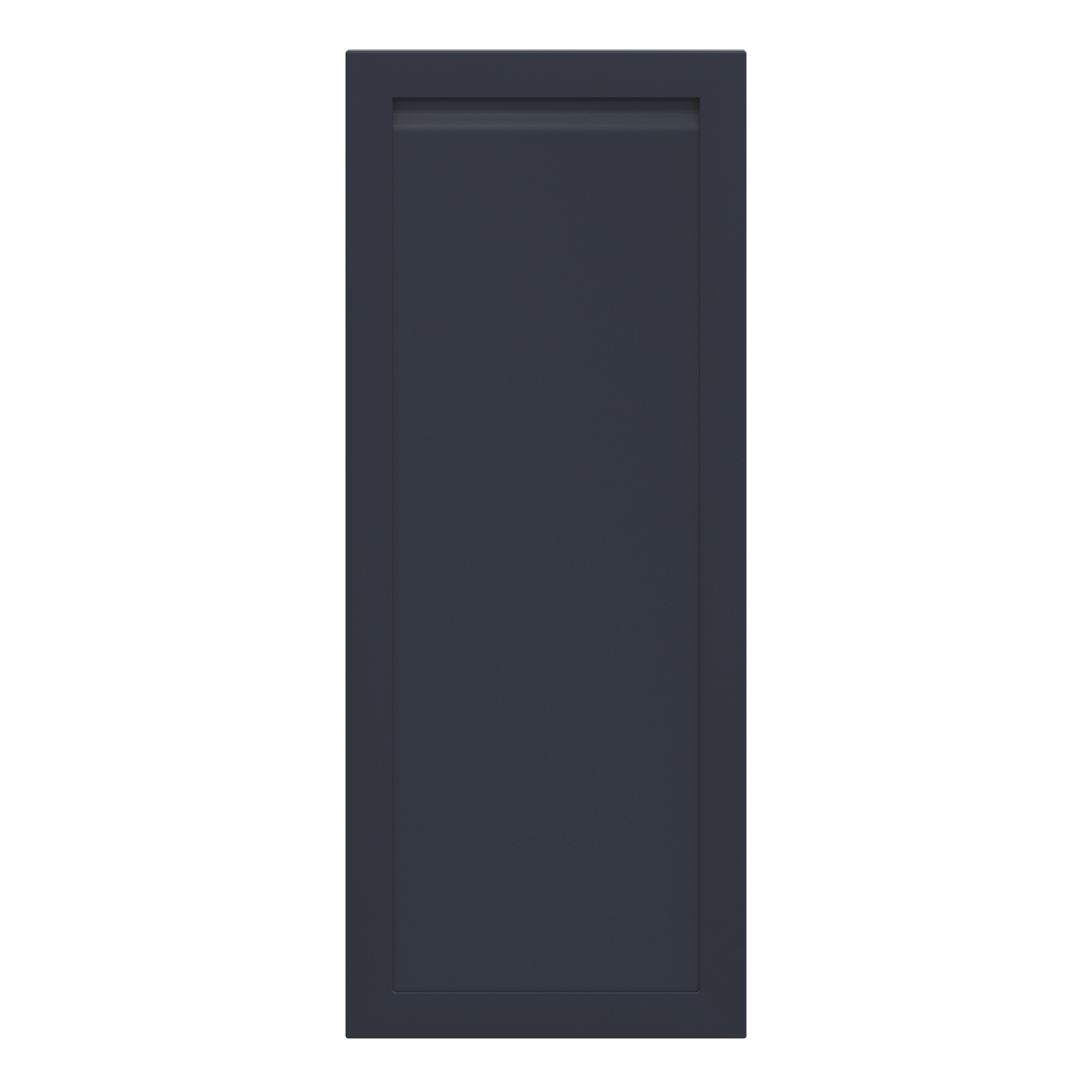 GoodHome Garcinia Matt Navy blue Integrated handle shaker 70:30 Tall larder Cabinet door (W)600mm (H)1467mm (T)20mm