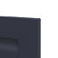 GoodHome Garcinia Matt Navy blue Integrated handle shaker 70:30 Tall larder Cabinet door (W)600mm (H)1467mm (T)20mm