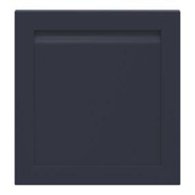 GoodHome Garcinia Matt Navy blue Integrated handle shaker Appliance Cabinet door (W)600mm (H)626mm (T)20mm