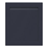 GoodHome Garcinia Matt Navy blue Integrated handle shaker Appliance Cabinet door (W)600mm (H)687mm (T)20mm