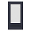 GoodHome Garcinia Matt Navy blue Integrated handle shaker Glazed Cabinet door (W)500mm (H)715mm (T)20mm